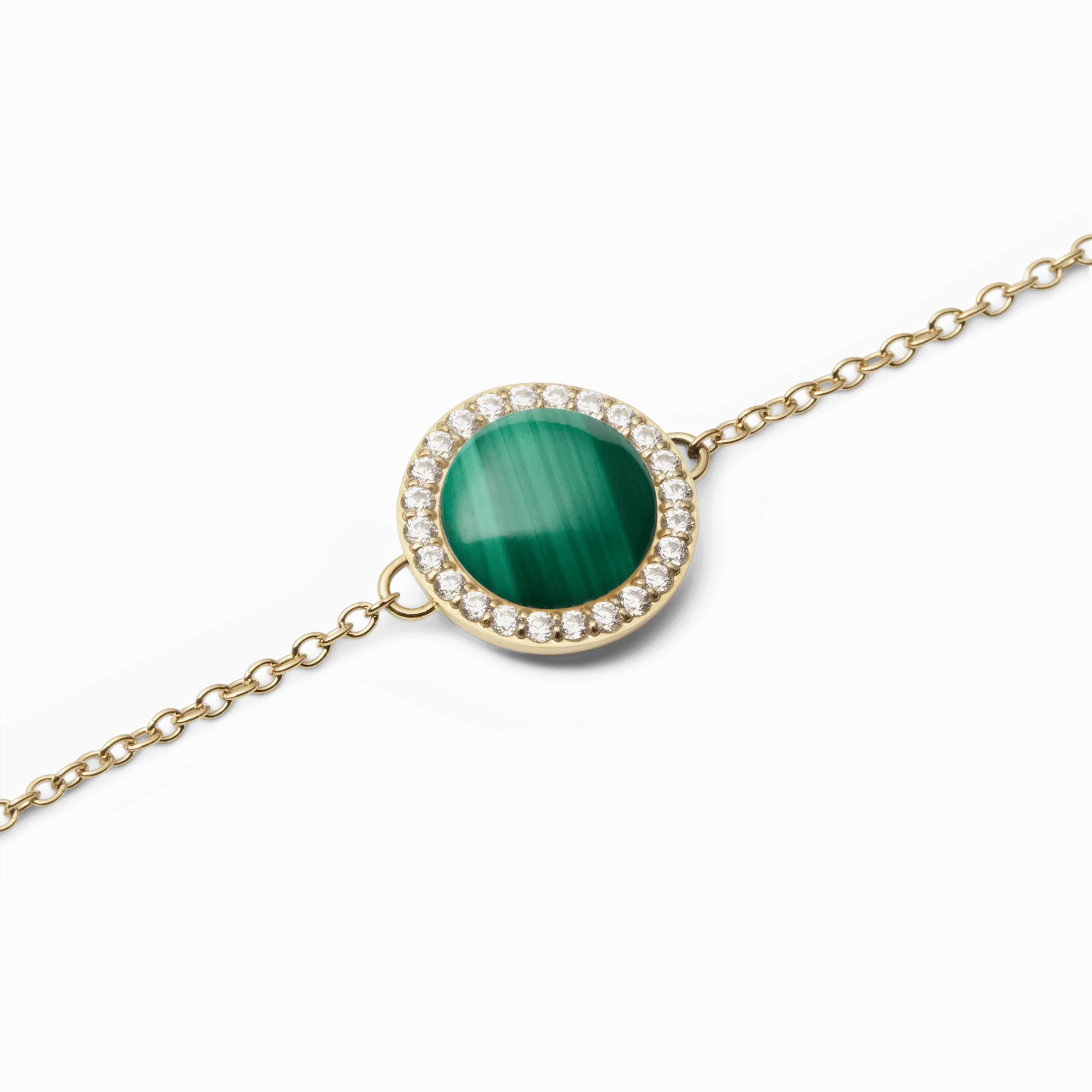 Audrey Bracelet Malachite Gold