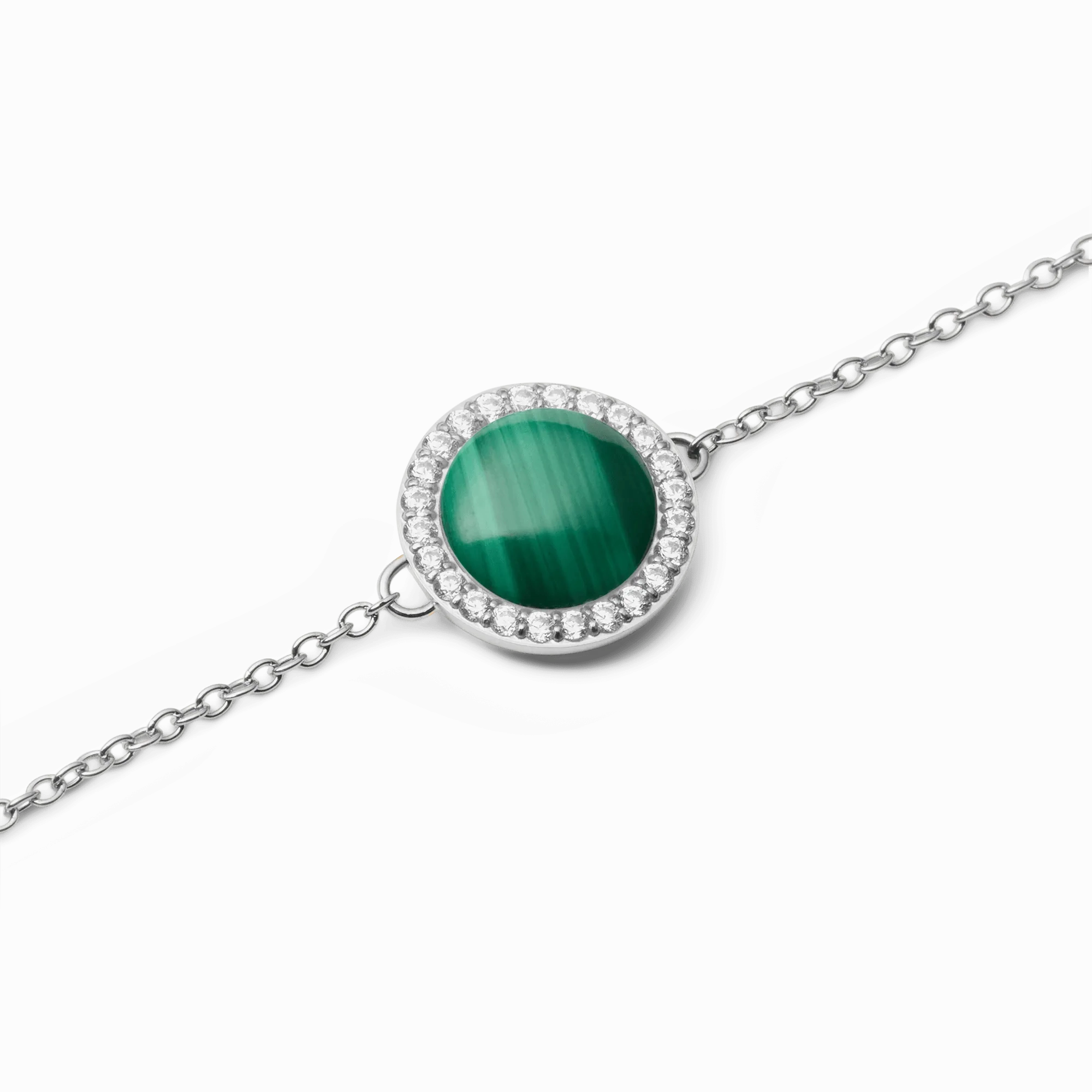 Audrey Bracelet Malachite Silver