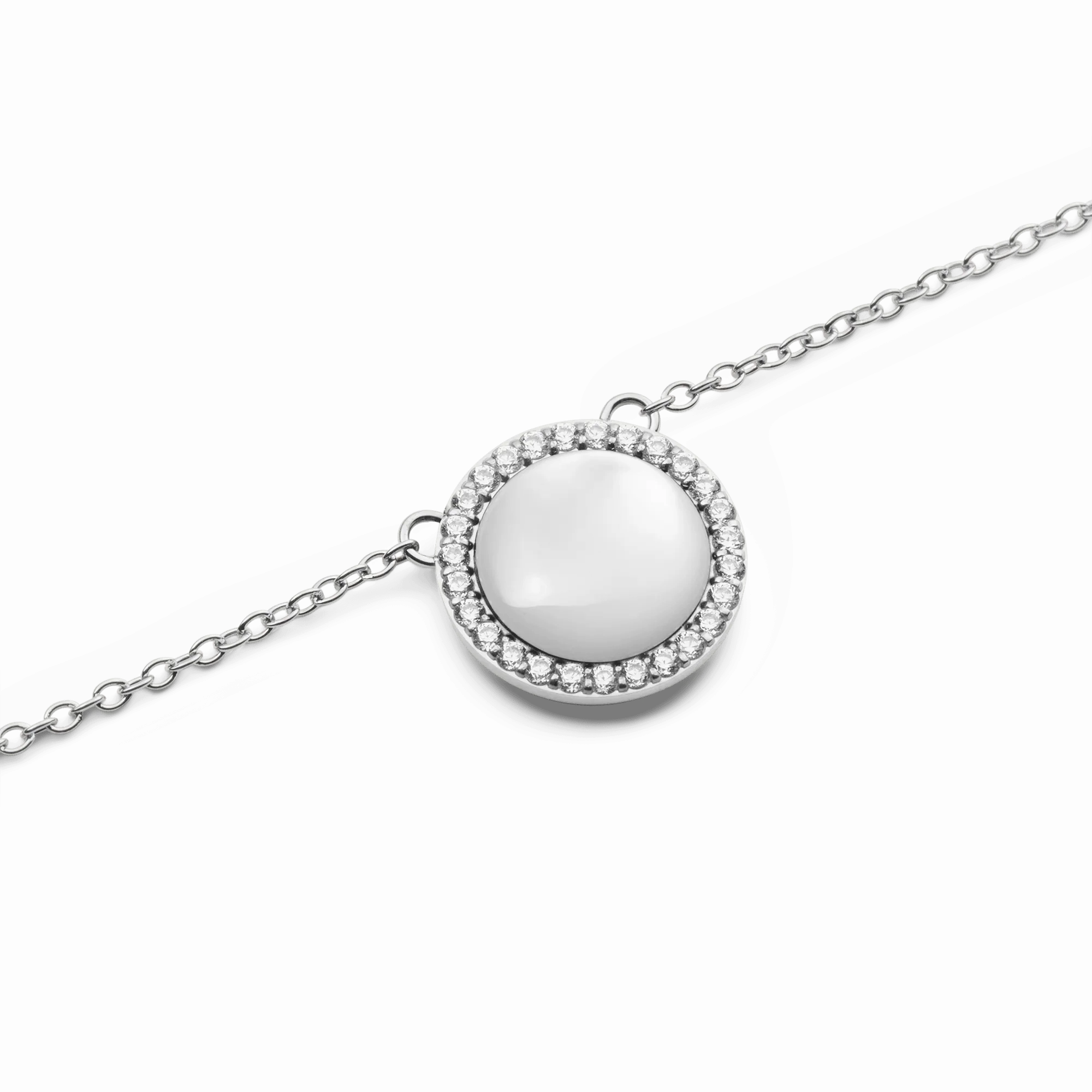 Audrey Necklace Mother of Pearl Silver
