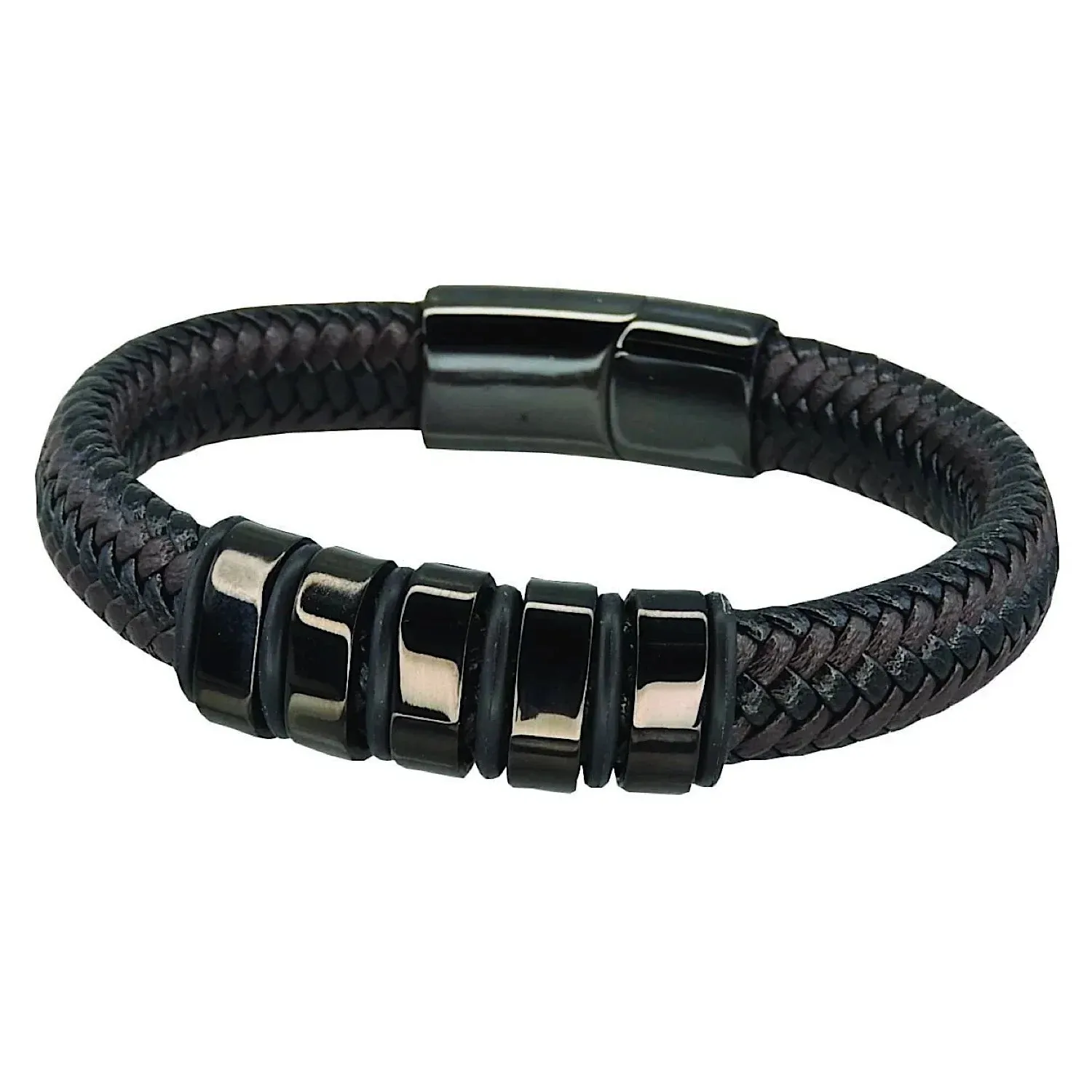 Avenel - Kreuzritter-Lederarmband - Schwarz Avenel Accessoires