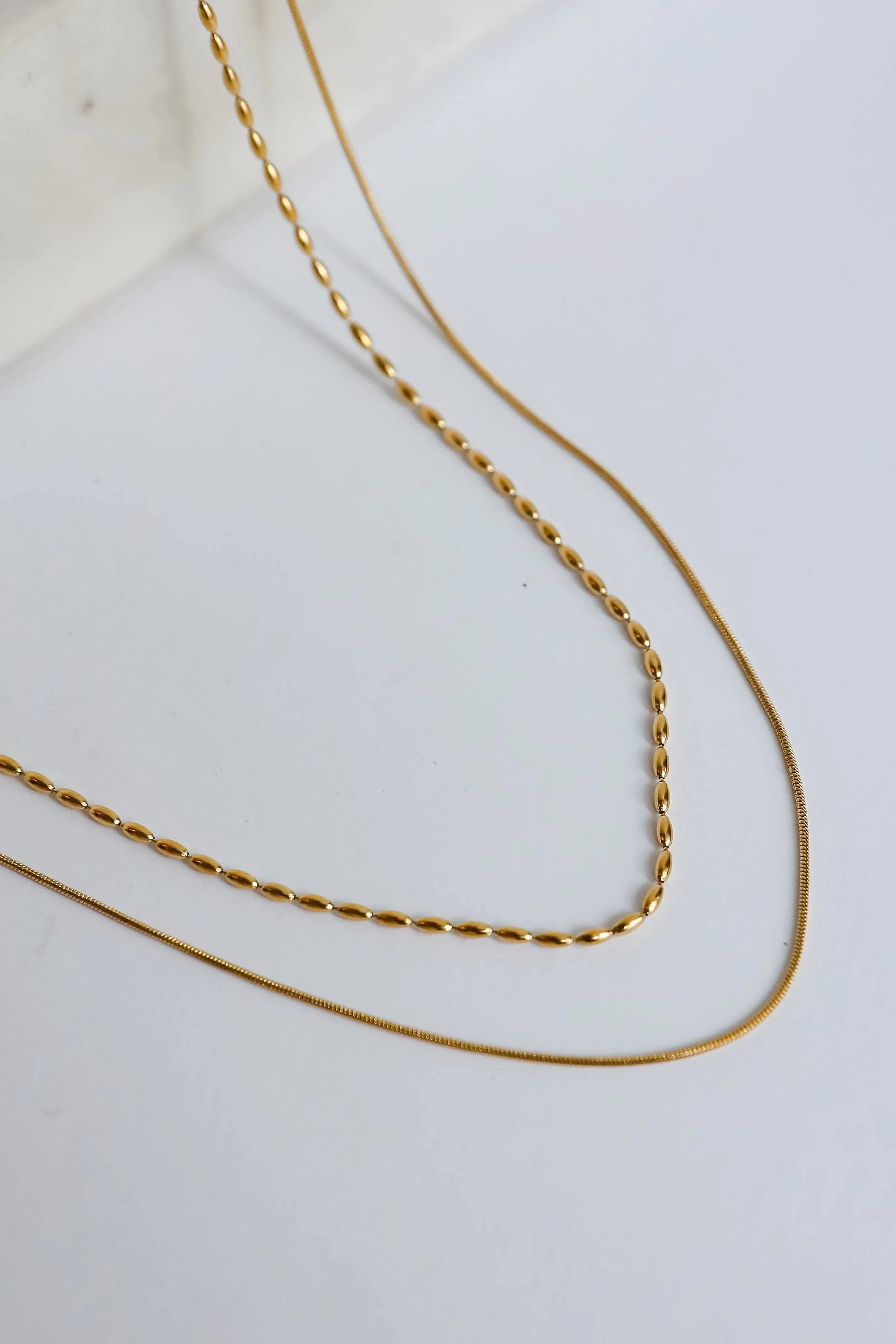 Avery Gold Layered Chain Necklace