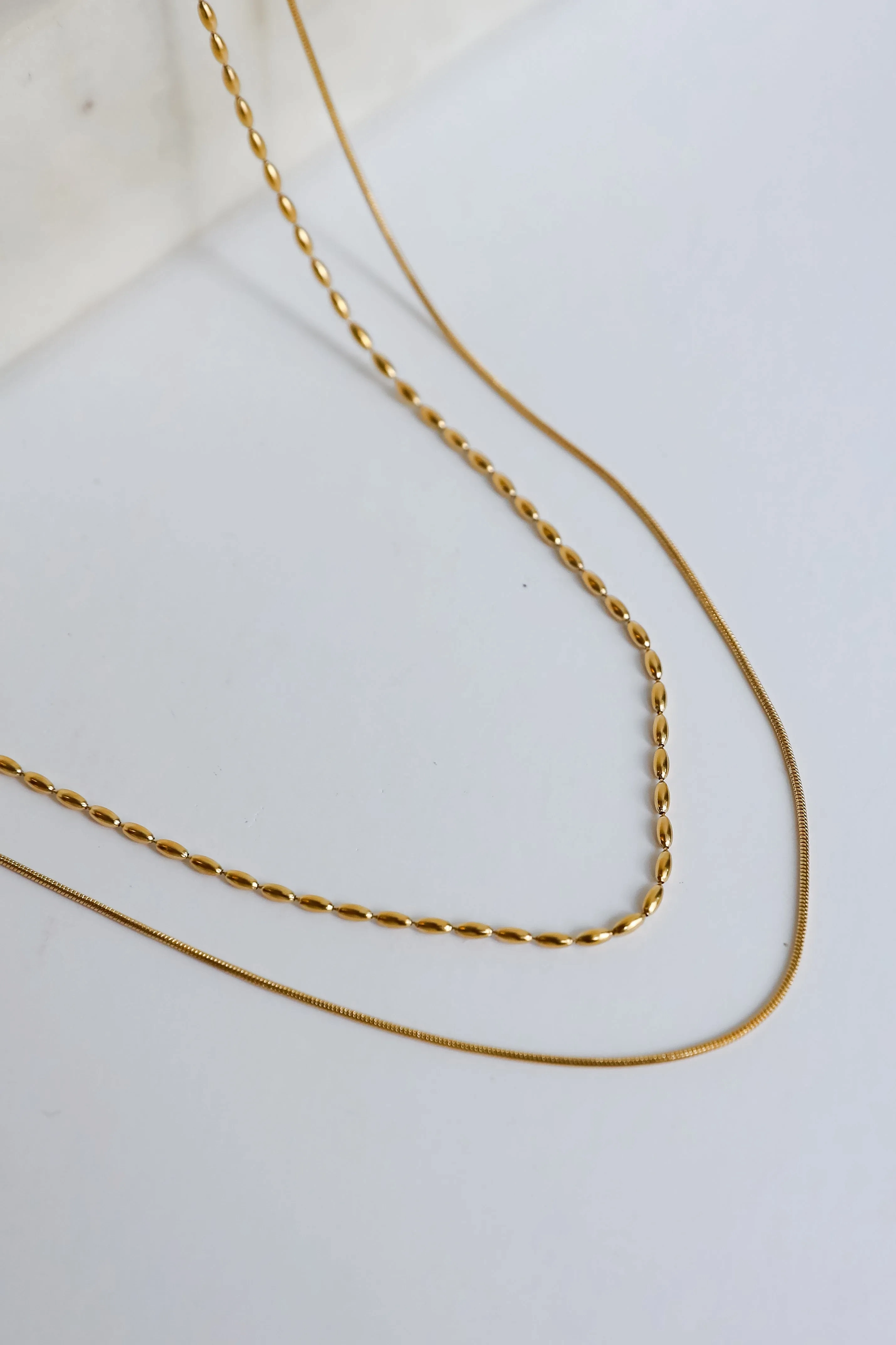 Avery Gold Layered Chain Necklace