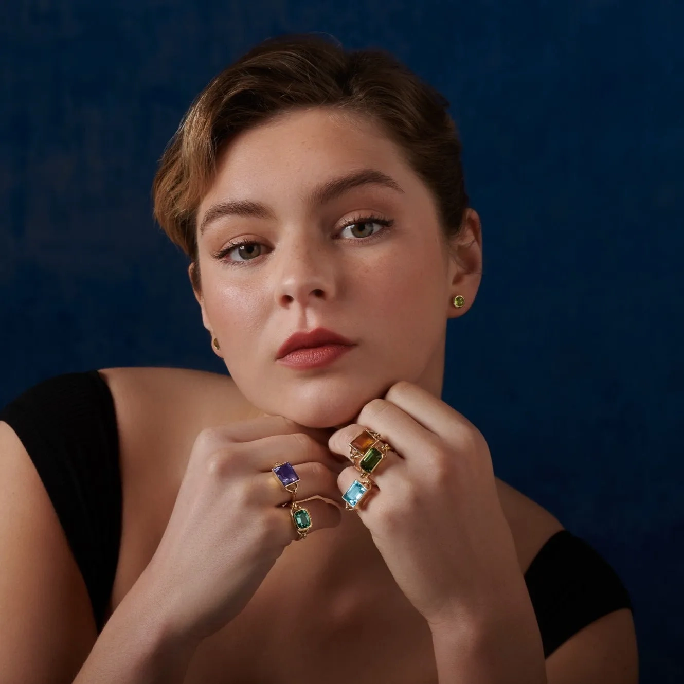Baguette Ring Yellow Gold - Citrine