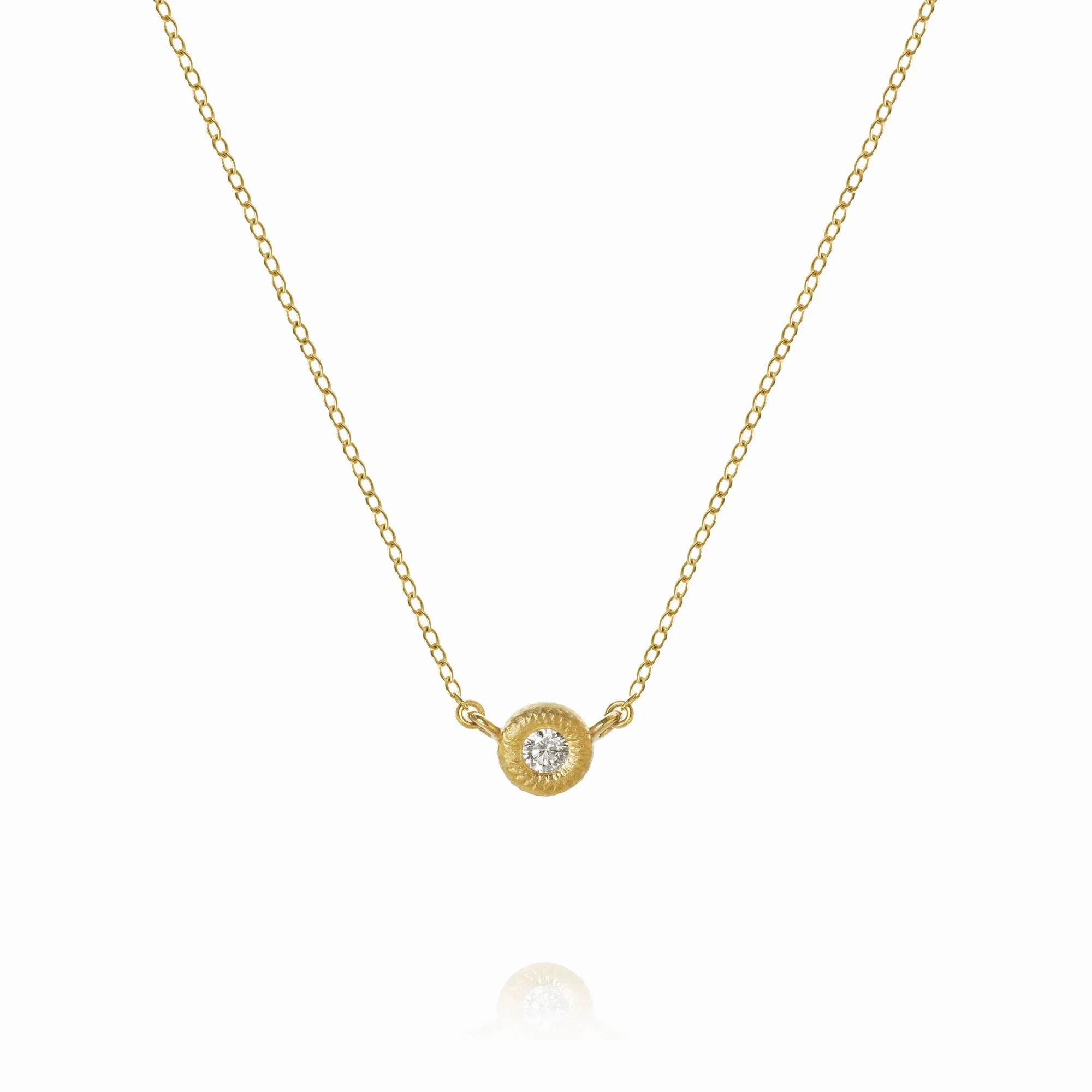 Balloon 18K Gold Necklace w. Diamond
