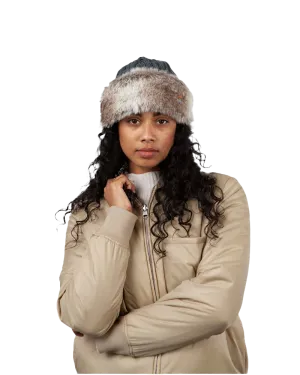 Barts Accessories Pelz-Kabelband-Hut in Heather Braun