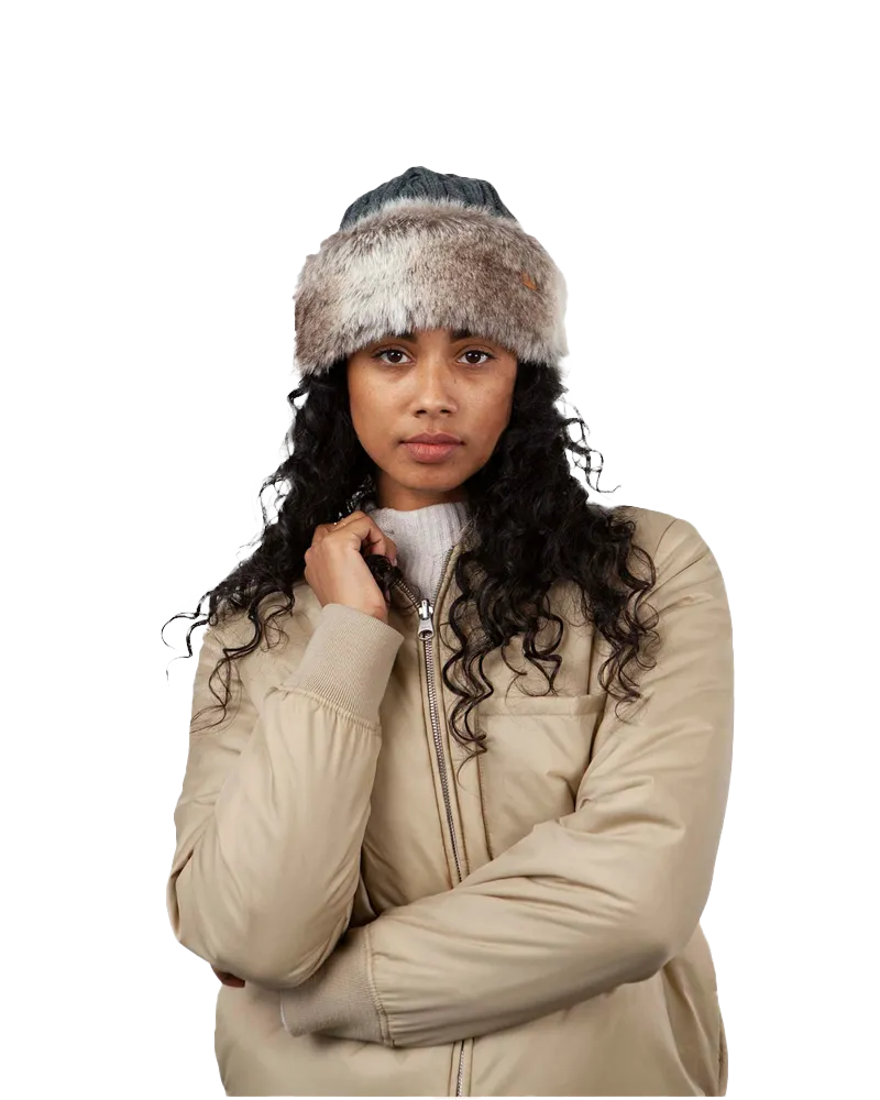 Barts Accessories Pelz-Kabelband-Hut in Heather Braun