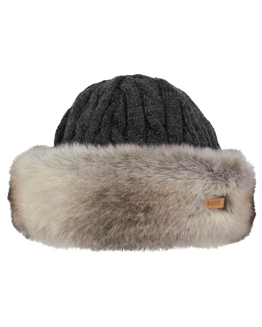 Barts Accessories Pelz-Kabelband-Hut in Heather Braun