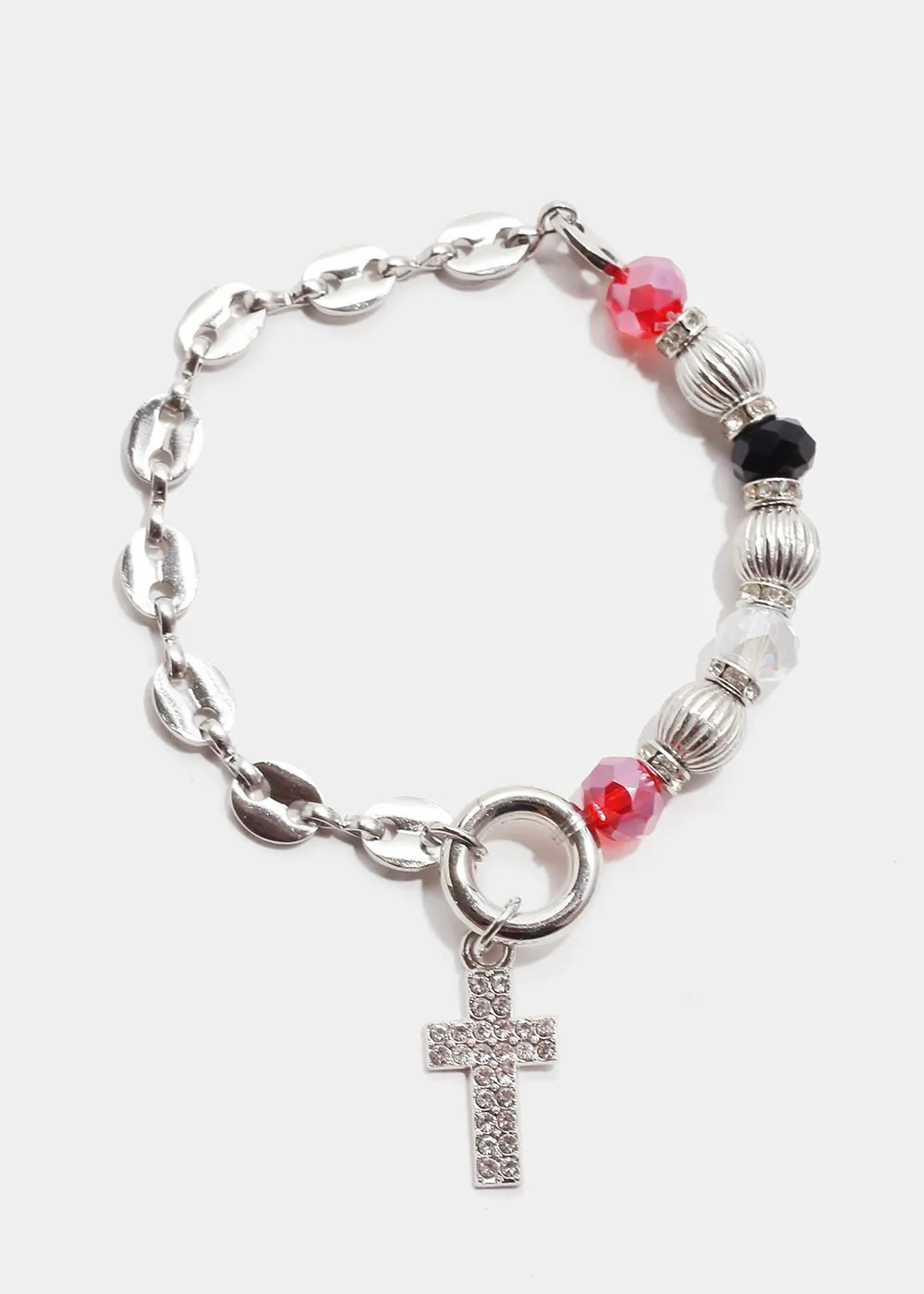 Bead Bracelet with Cross