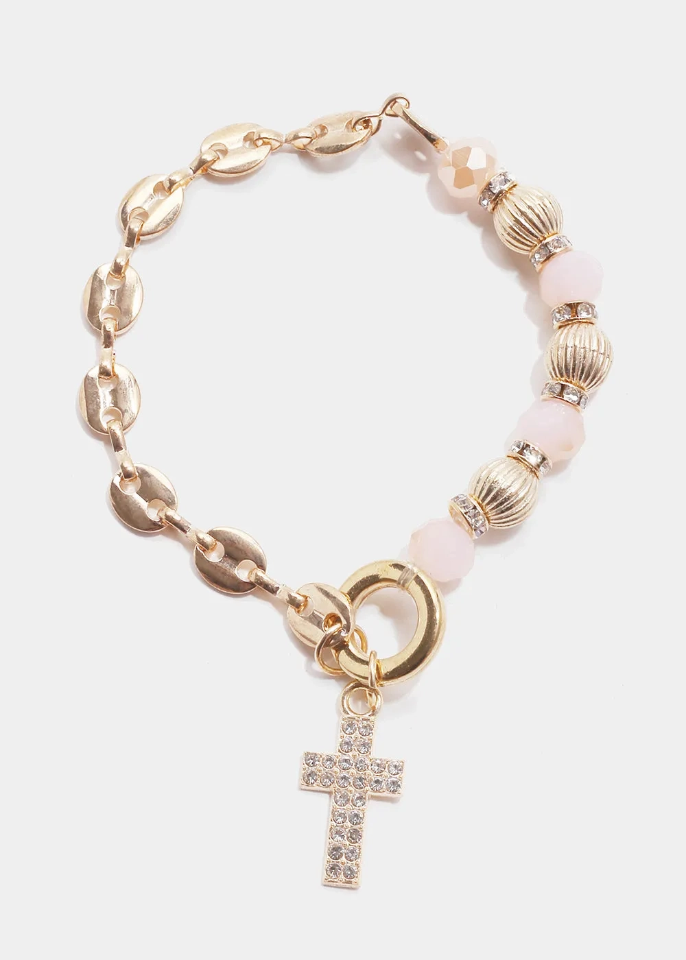 Bead Bracelet with Cross