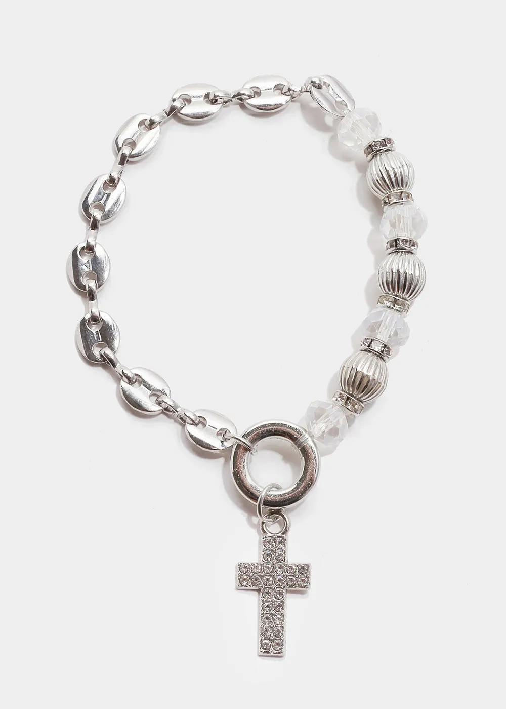 Bead Bracelet with Cross