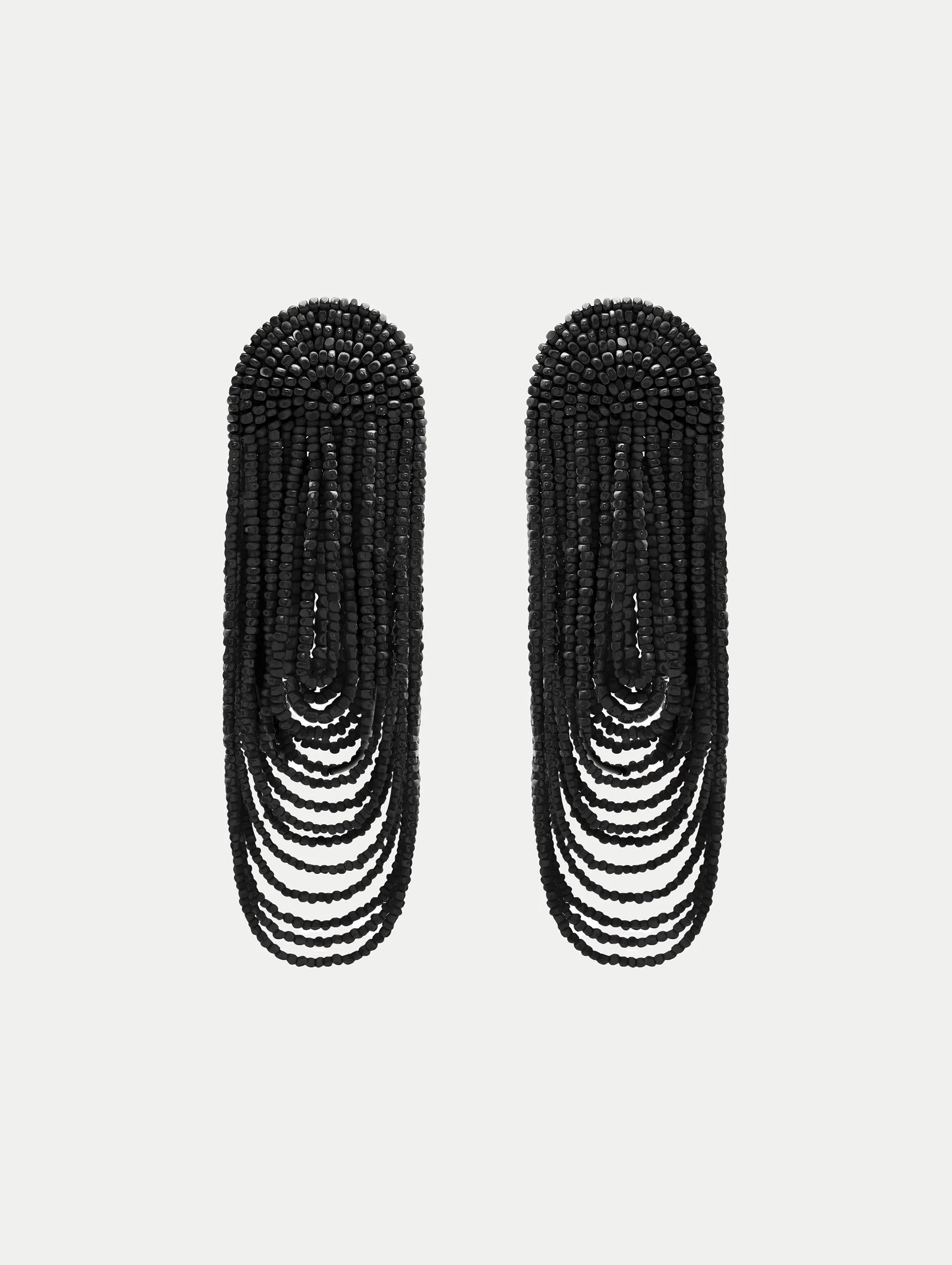 Beaded Curtain Clip-On Earrings