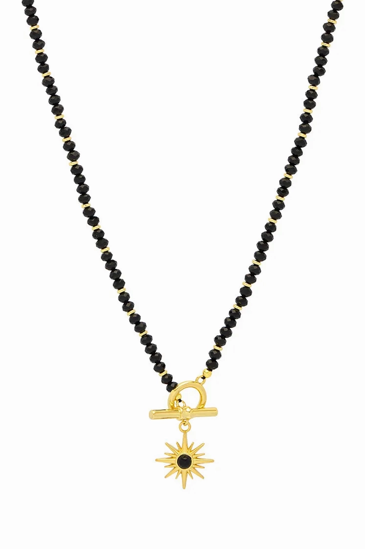 Beaded Star T-Bar Pendant
