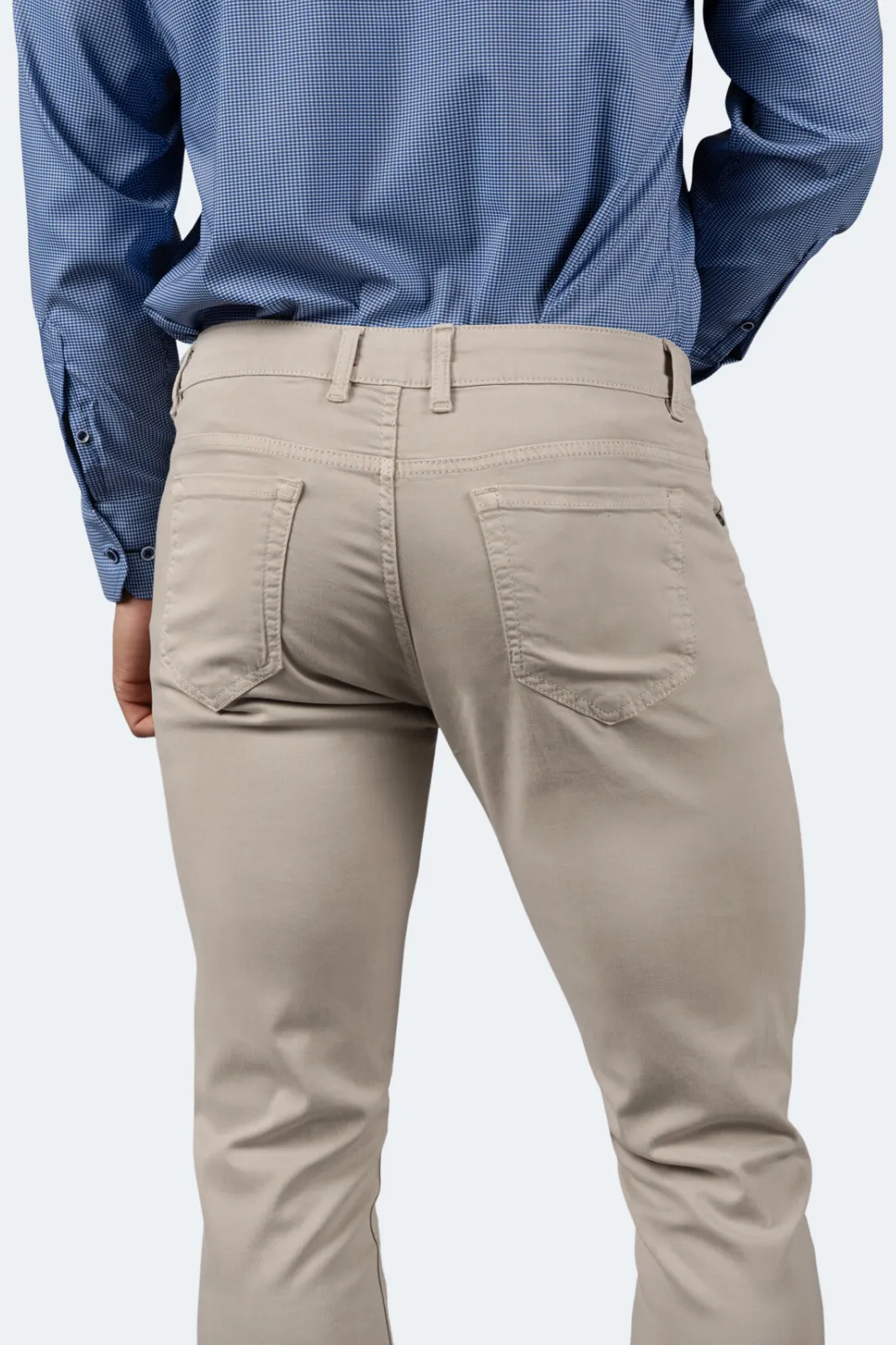 Beige Tencel-Hose