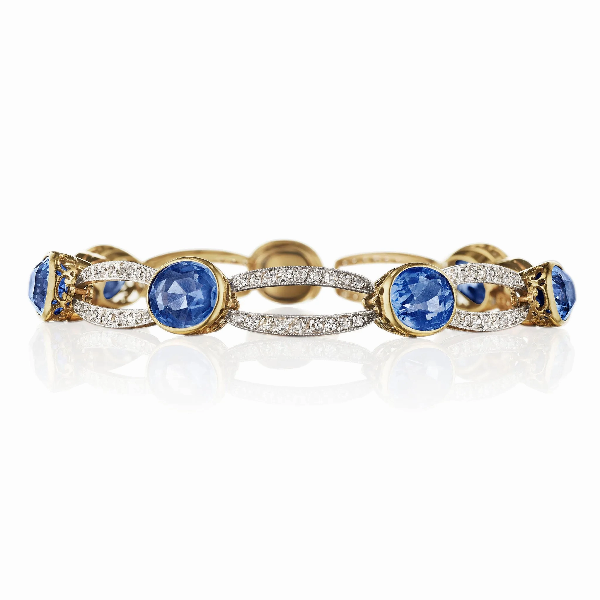 Belle poque Convertible Sapphire and Diamond Necklace