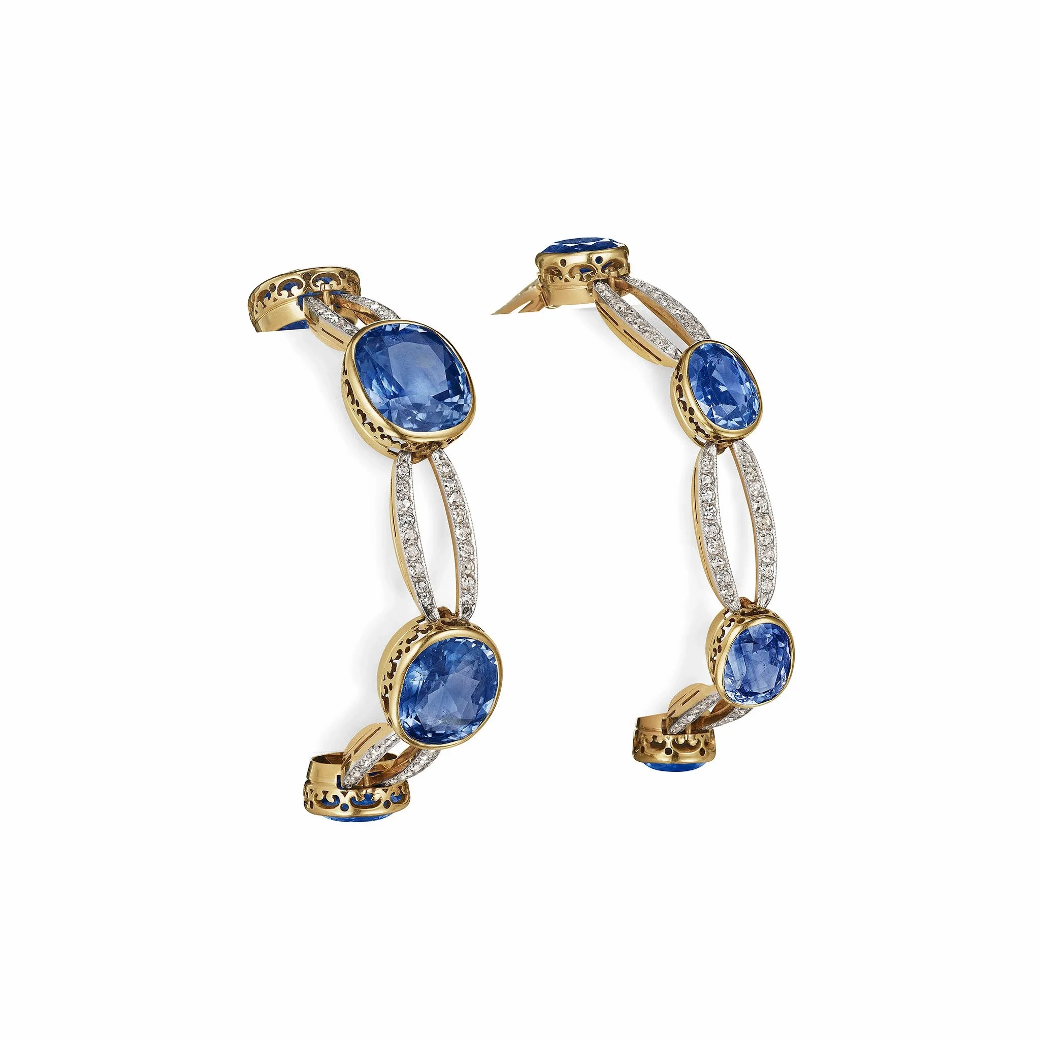 Belle poque Convertible Sapphire and Diamond Necklace