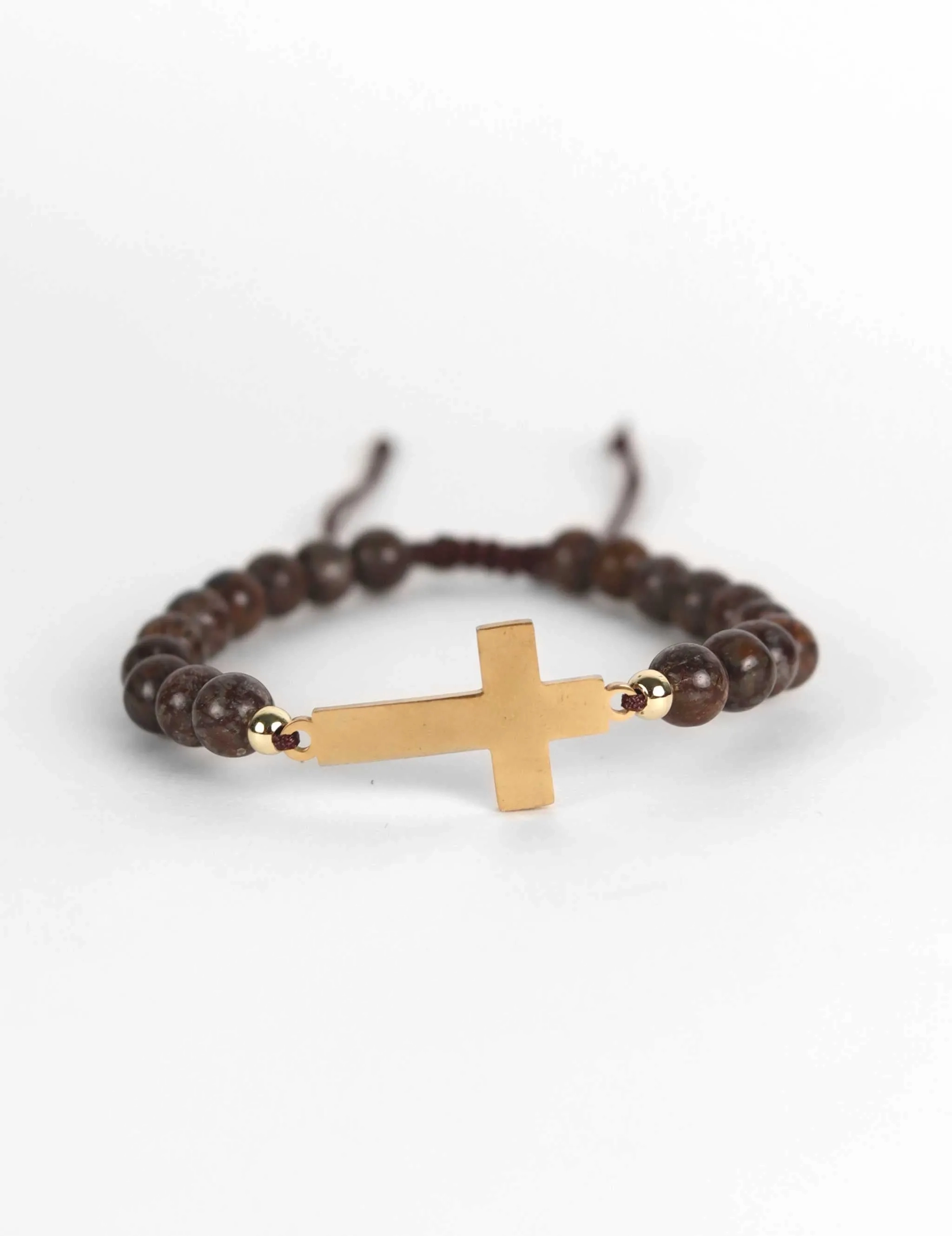 Bernardo Cross Bracelet - Brown