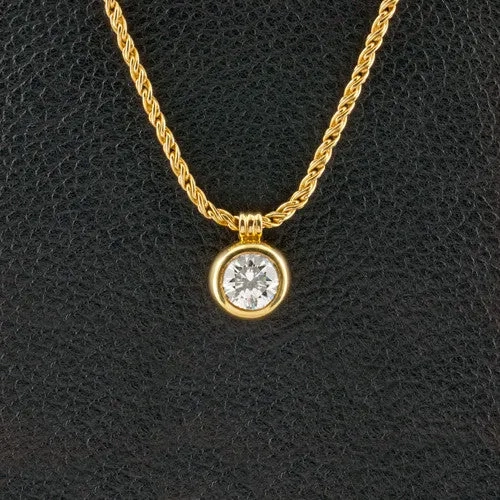 Bezel set Solitaire Diamond Pendant