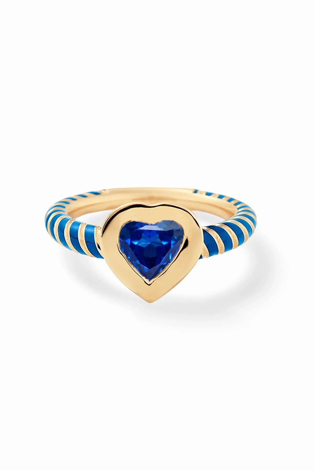 Bezel Streamer Heart Ring - Sale