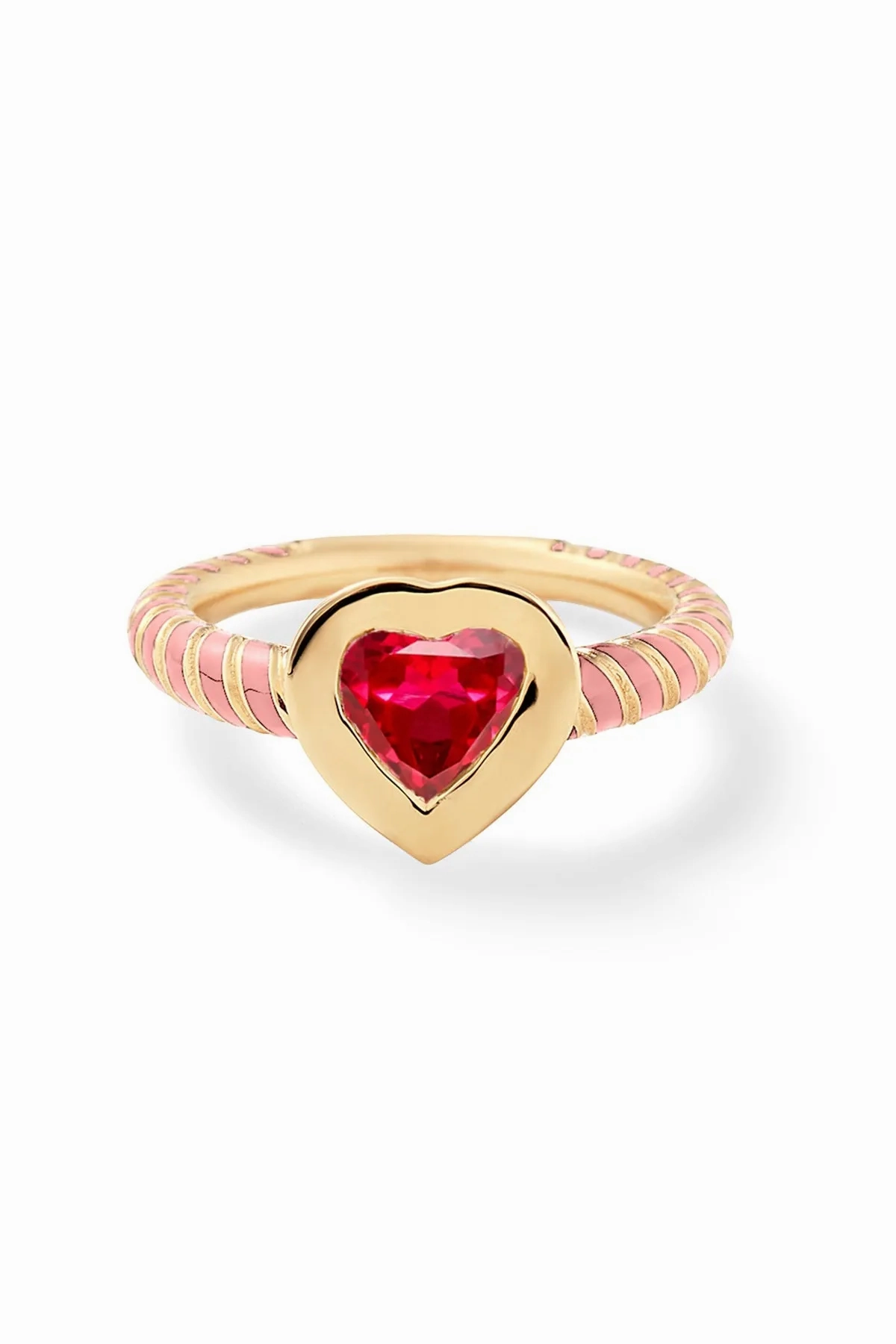 Bezel Streamer Heart Ring - Sale