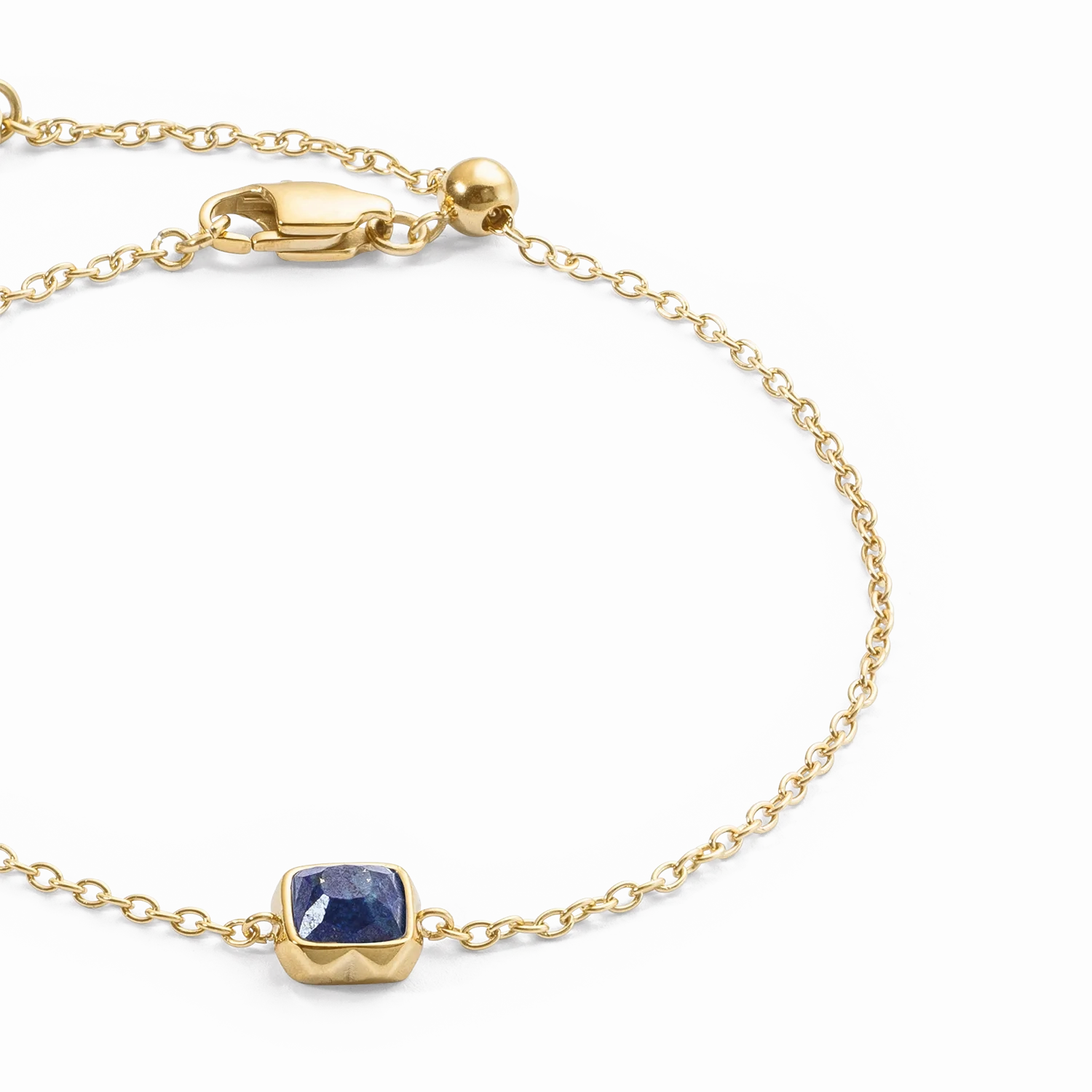Birthstone September Bracelet Lapis Lazuli Gold
