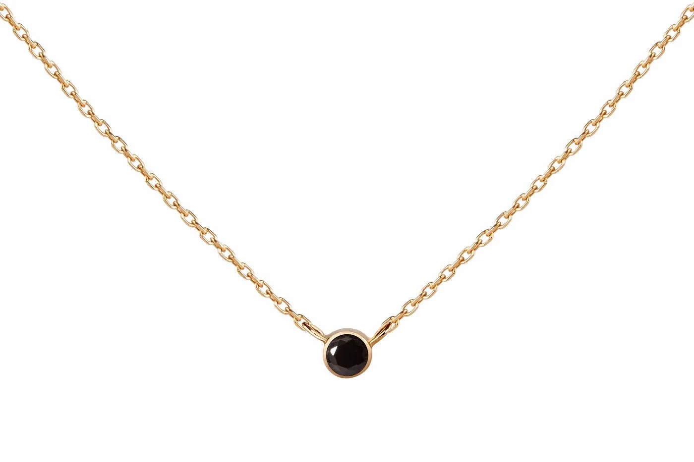 Black Diamond 14K Gold Necklace
