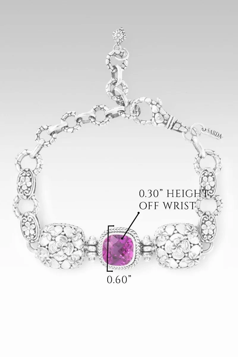 Bloom and Shine Bracelet? in Magenta Lab Created Sapphire