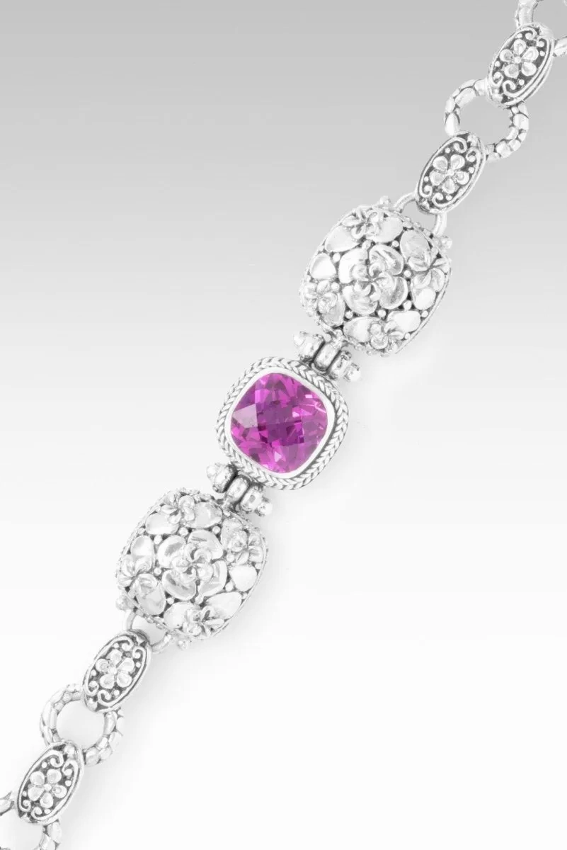 Bloom and Shine Bracelet? in Magenta Lab Created Sapphire