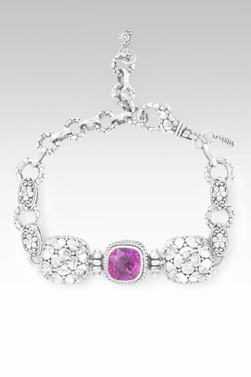 Bloom and Shine Bracelet? in Magenta Lab Created Sapphire