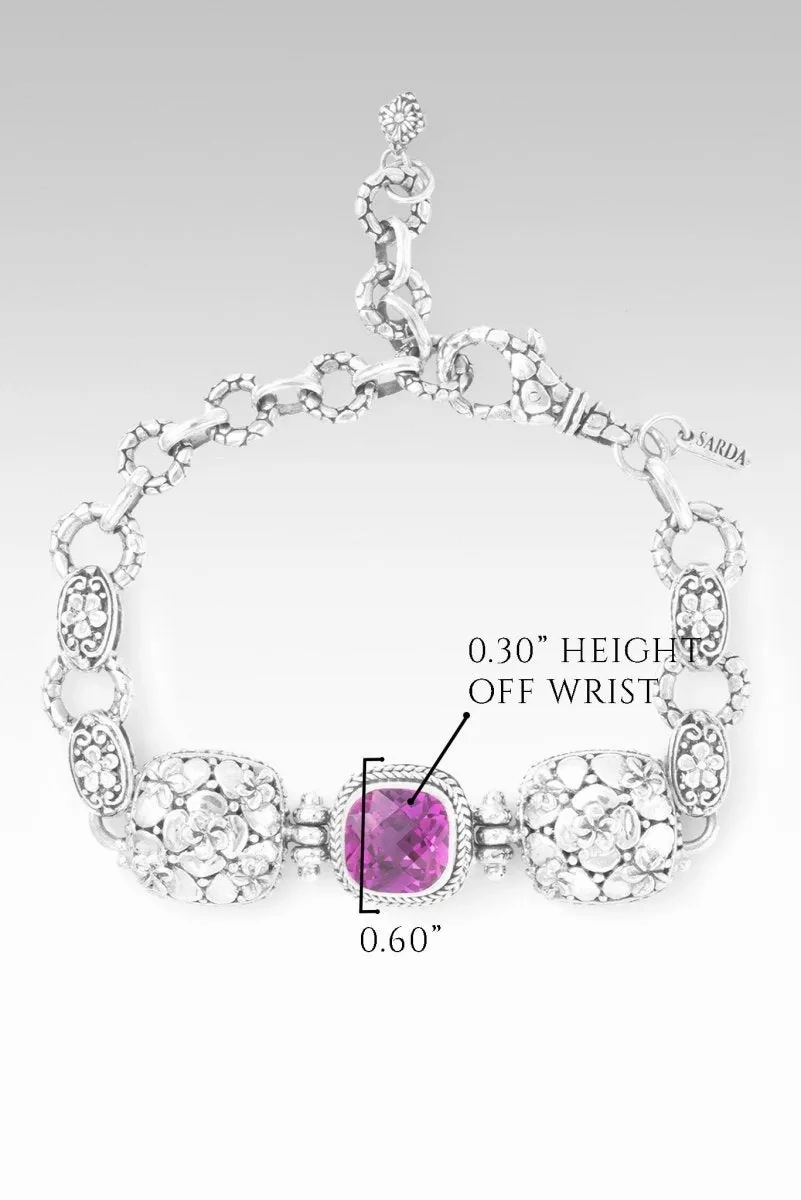 Bloom and Shine Bracelet? in Magenta Lab Created Sapphire