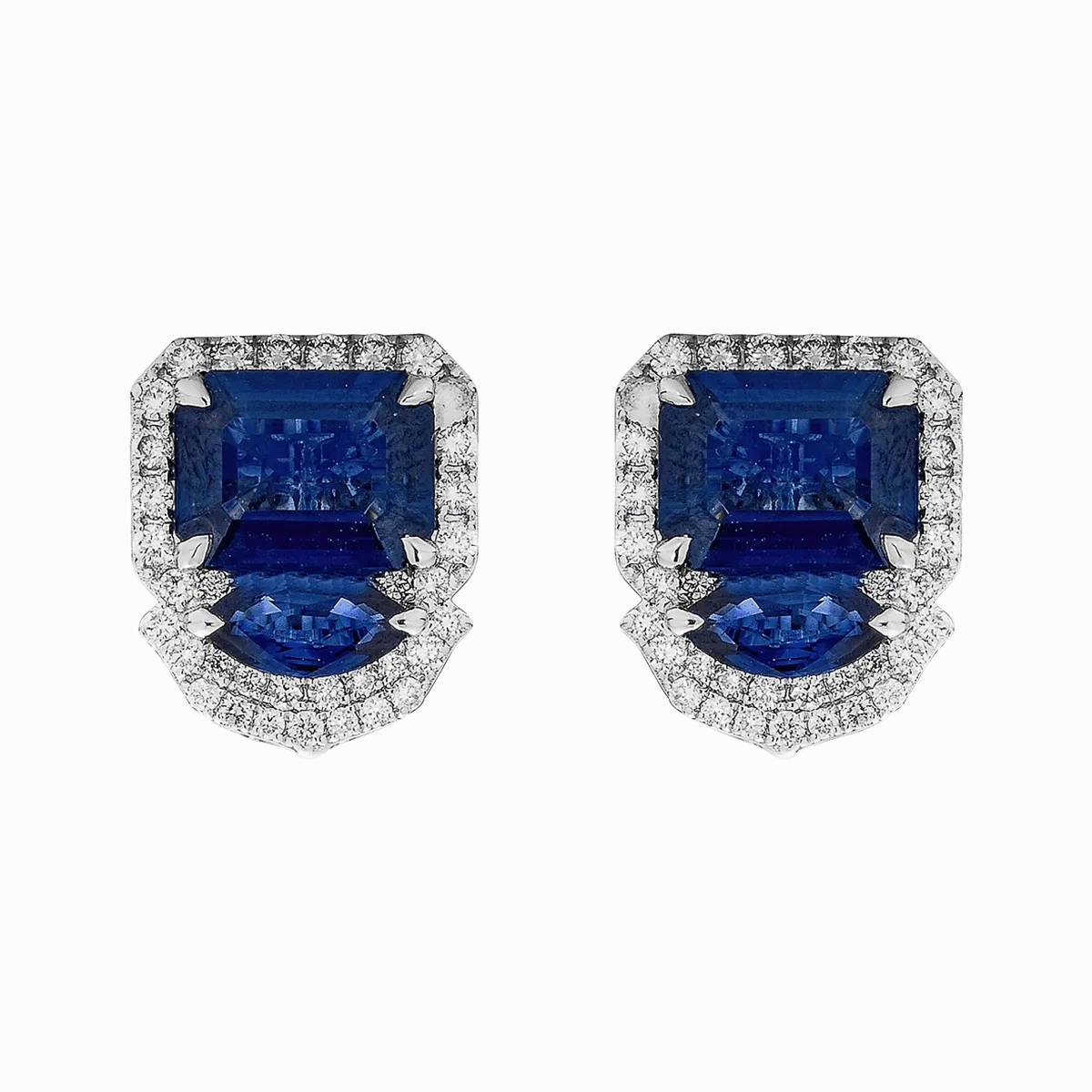 Blue Sapphire &amp; Diamond Pietra Earrings