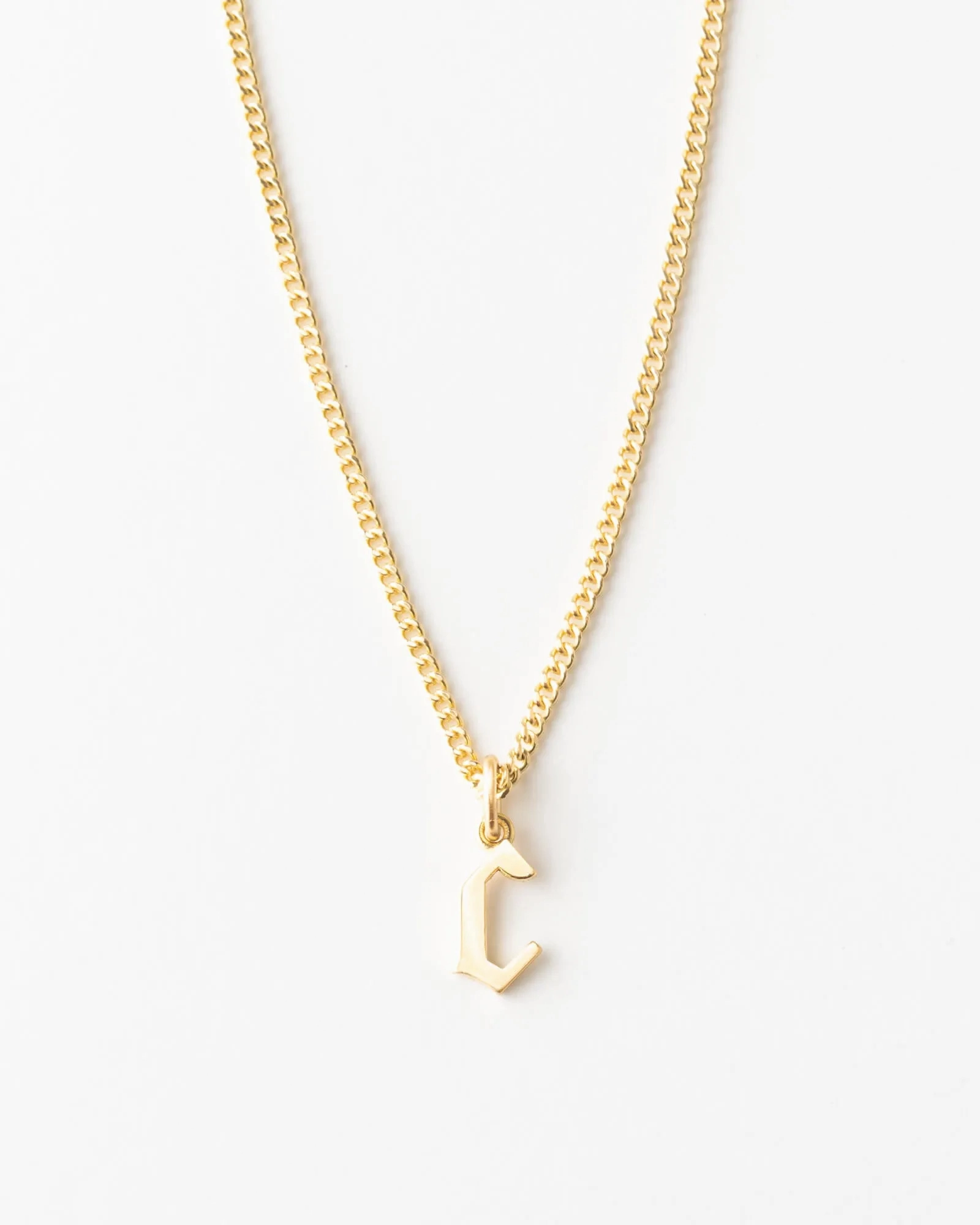 Bold Gothic Initial Necklace