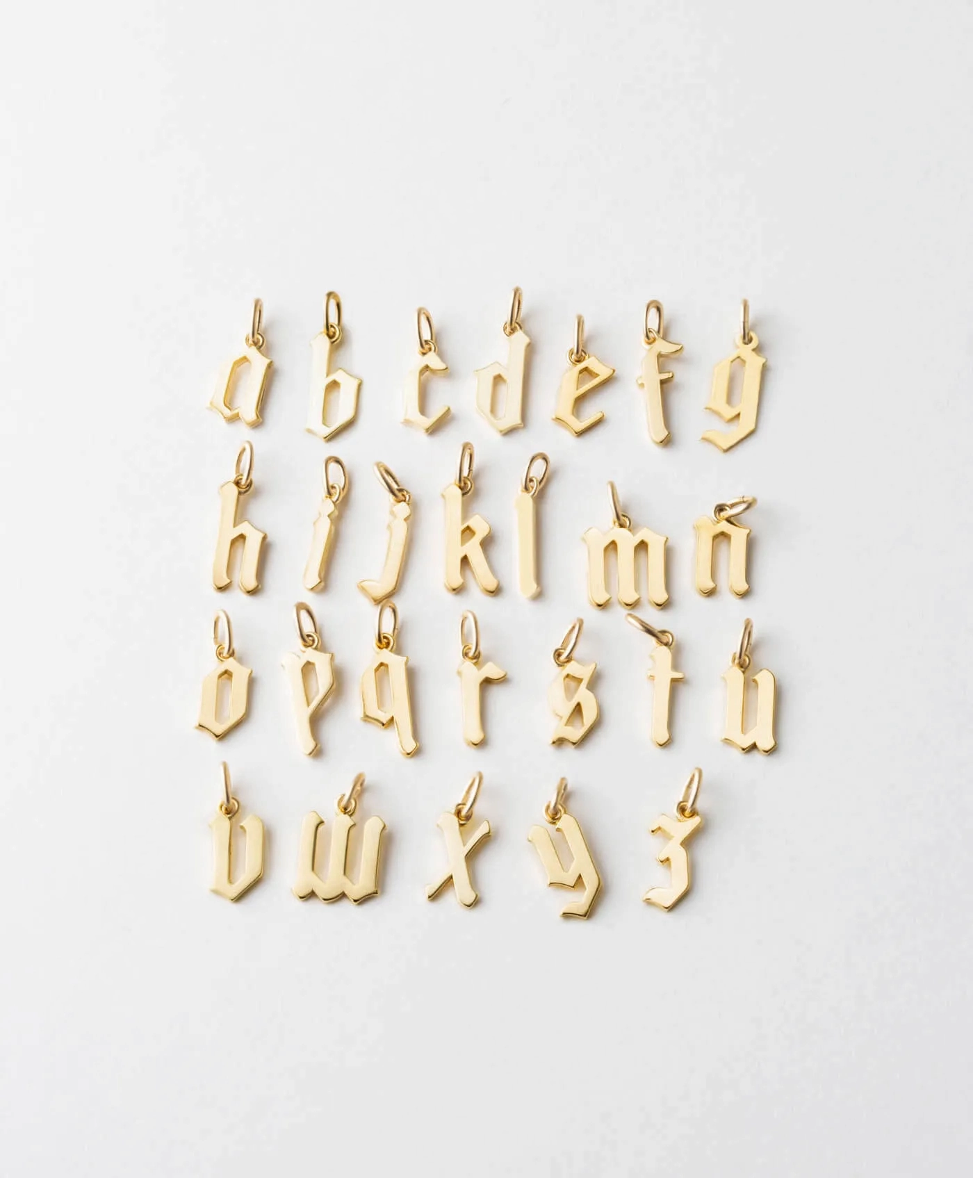 Bold Gothic Initial Necklace