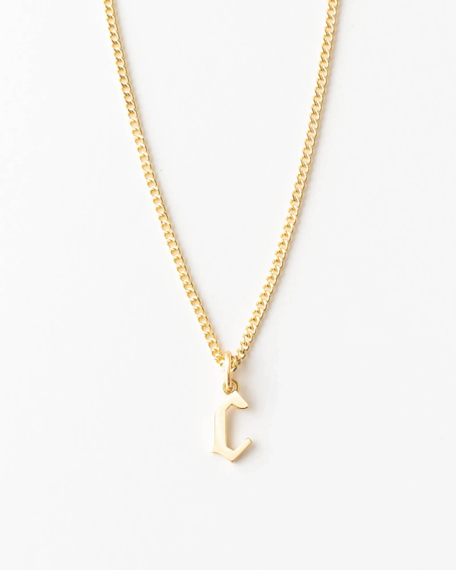 Bold Gothic Initial Necklace