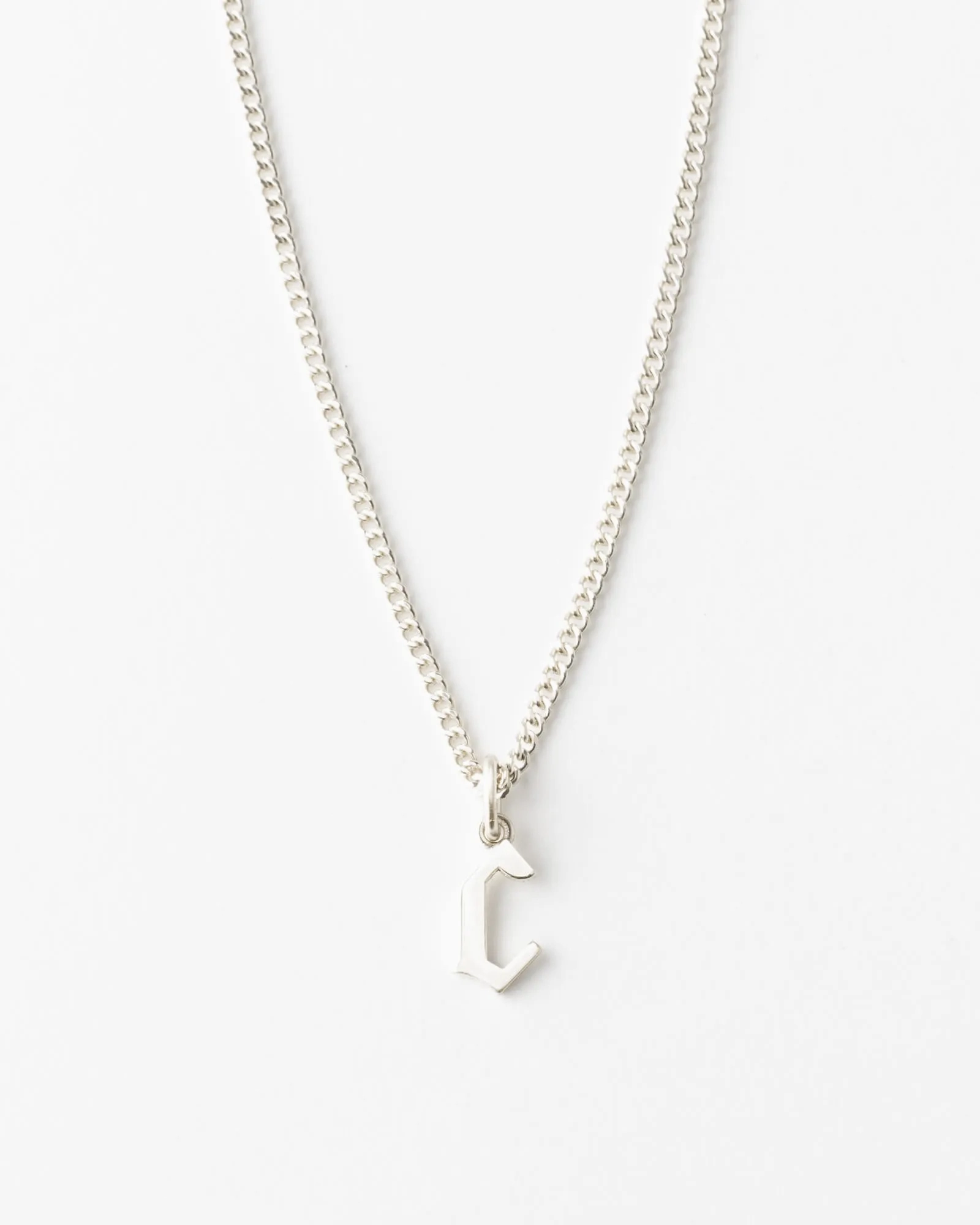 Bold Gothic Initial Necklace