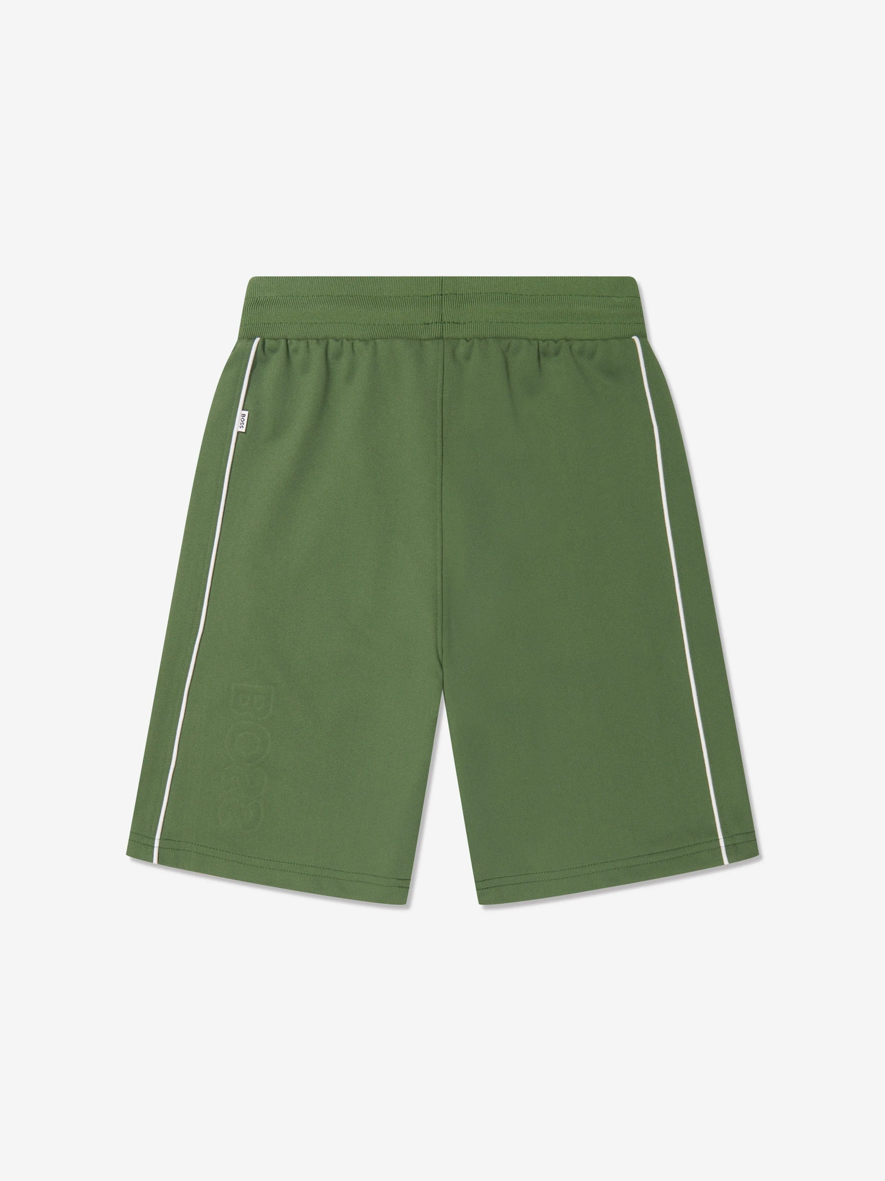 BOSS Boys Bestickte Logo Shorts in Grün