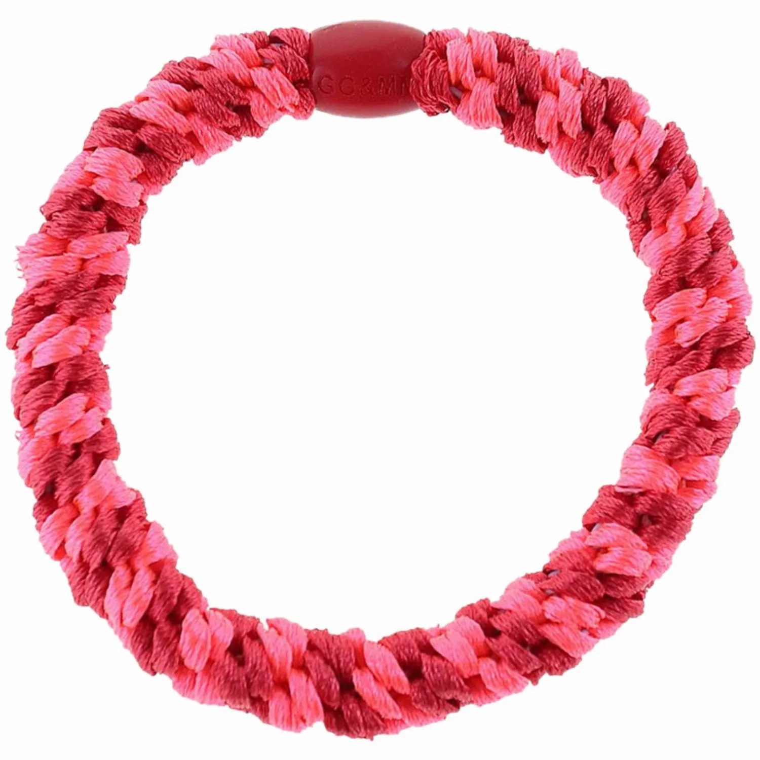 Bow's by St?r Braided Hair Elastic - Multi Neon Pink/Red 6-pack