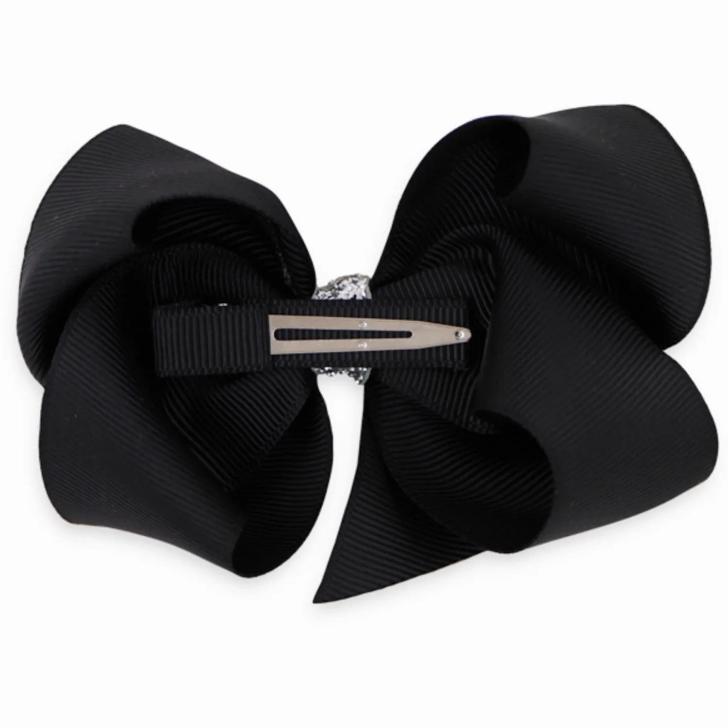 Bow's by St?r Classic Bow - Black/Silver Glitter - 10 cm