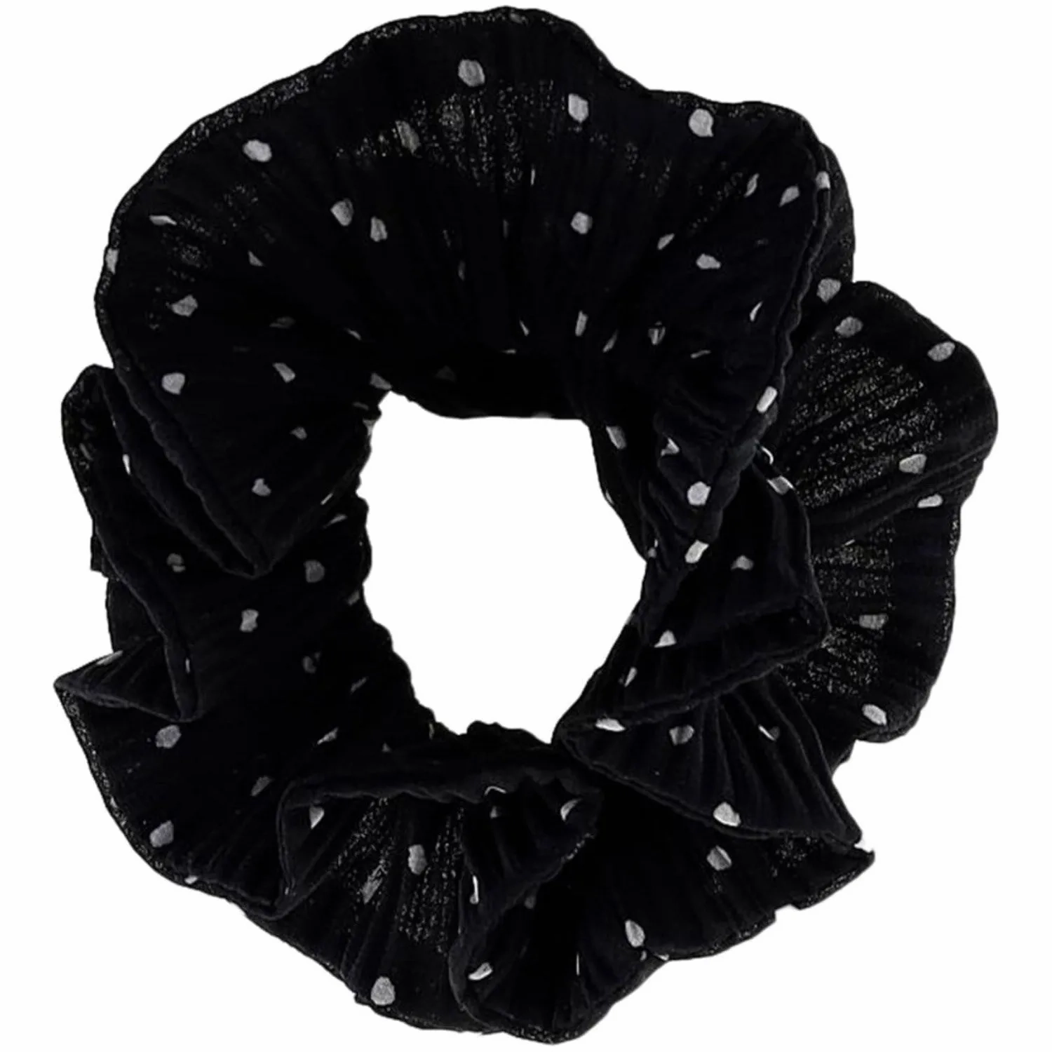 Bow's by St?r Kaisa Scrunchie - Black/White Dots