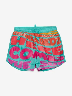 Jungen Hier kommt die Sonne Schwimmshorts in Grün
