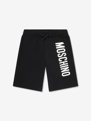 Jungen Logo Print Shorts in Schwarz