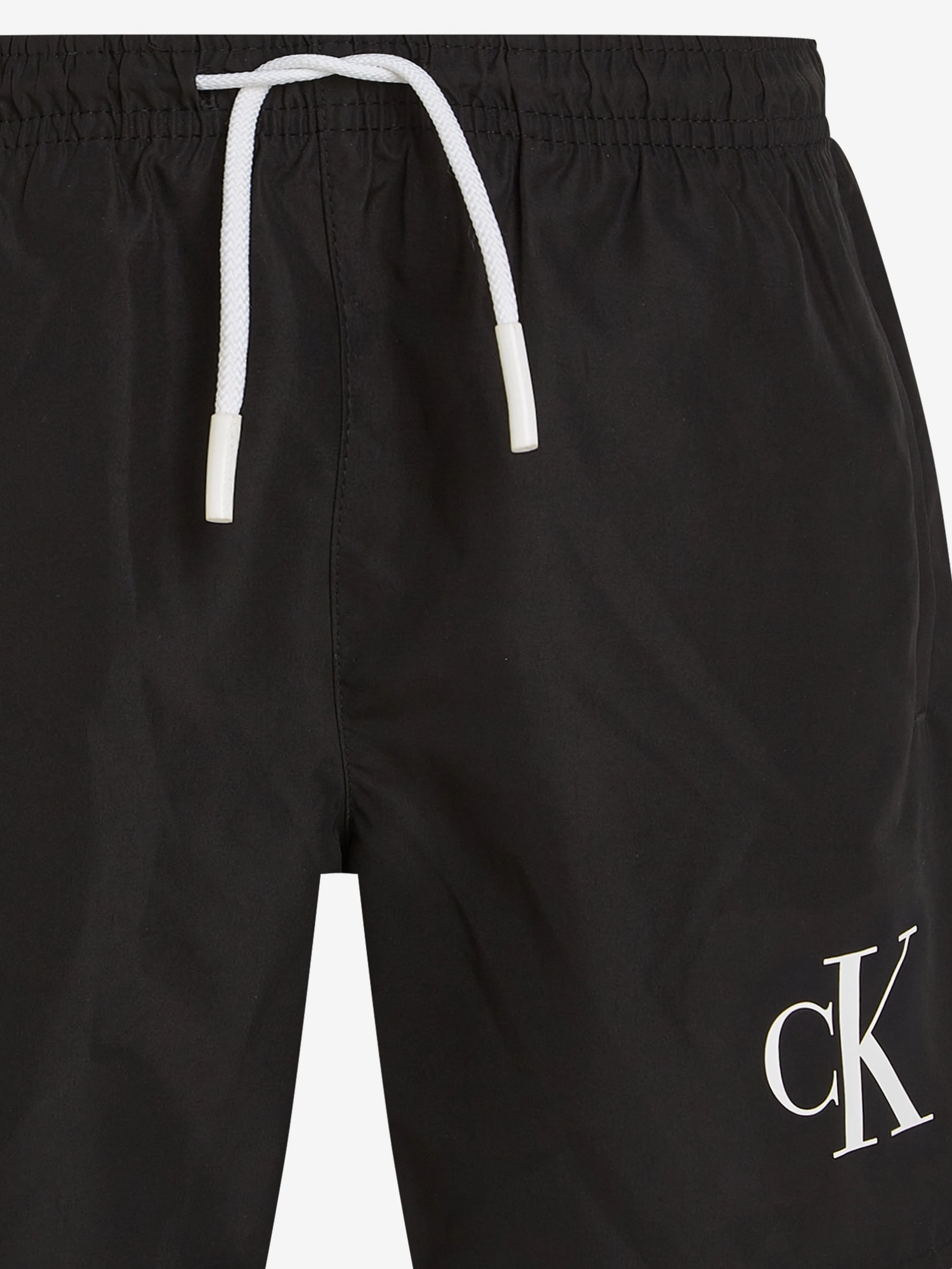Jungen Logo Badeshorts in Schwarz