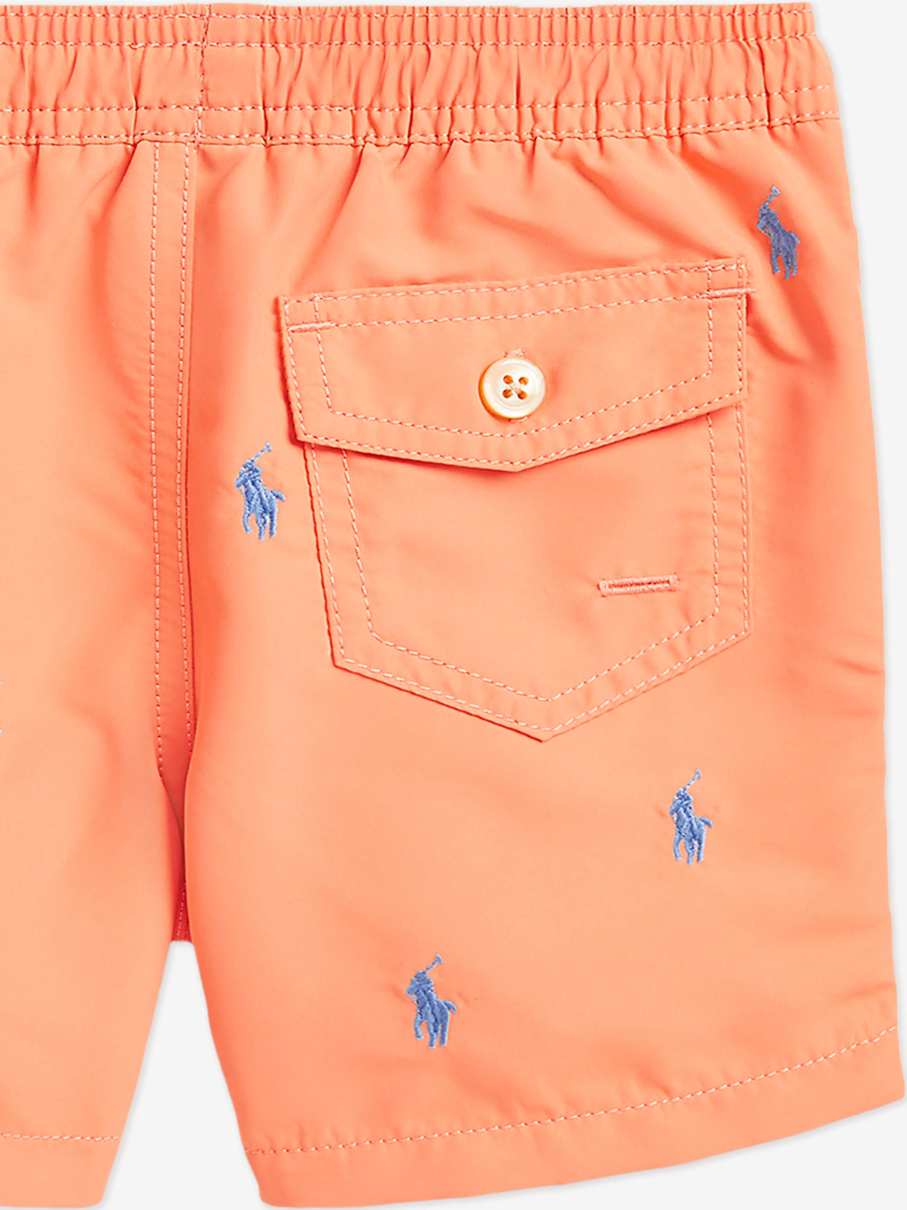 Jungen Logo Badeshorts in Orange