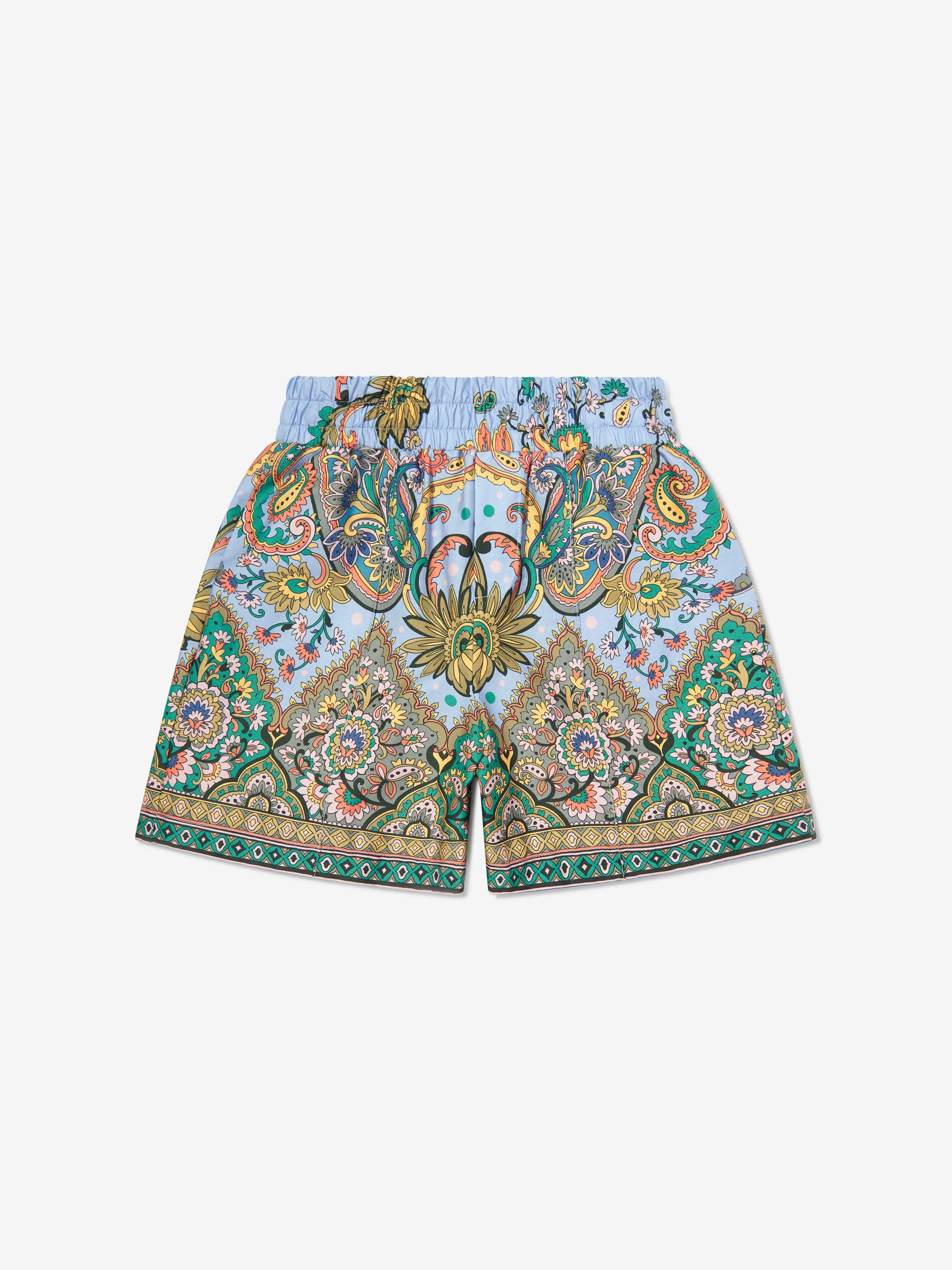 Jungen Paisley Print Shorts in Blau