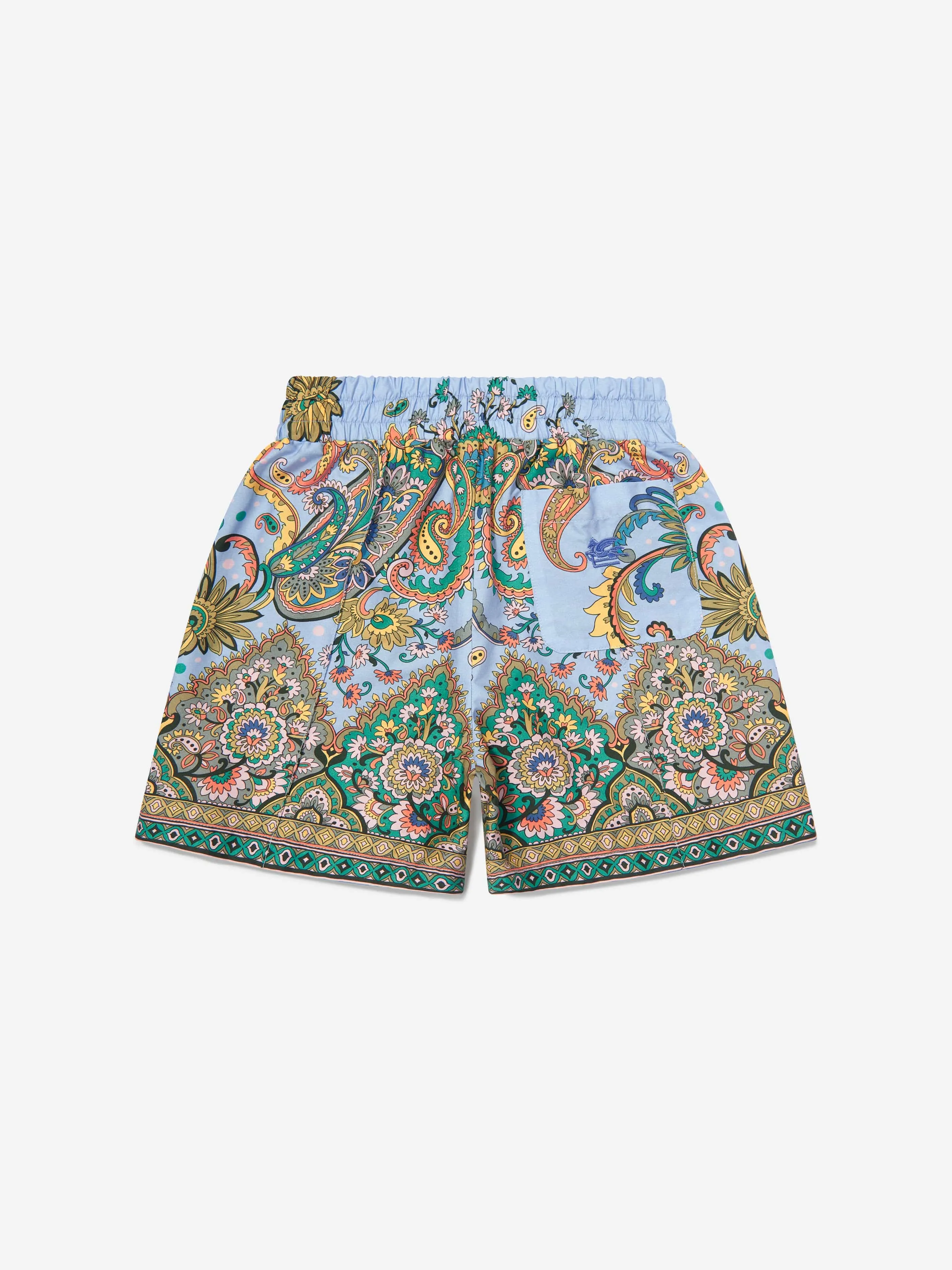 Jungen Paisley Print Shorts in Blau