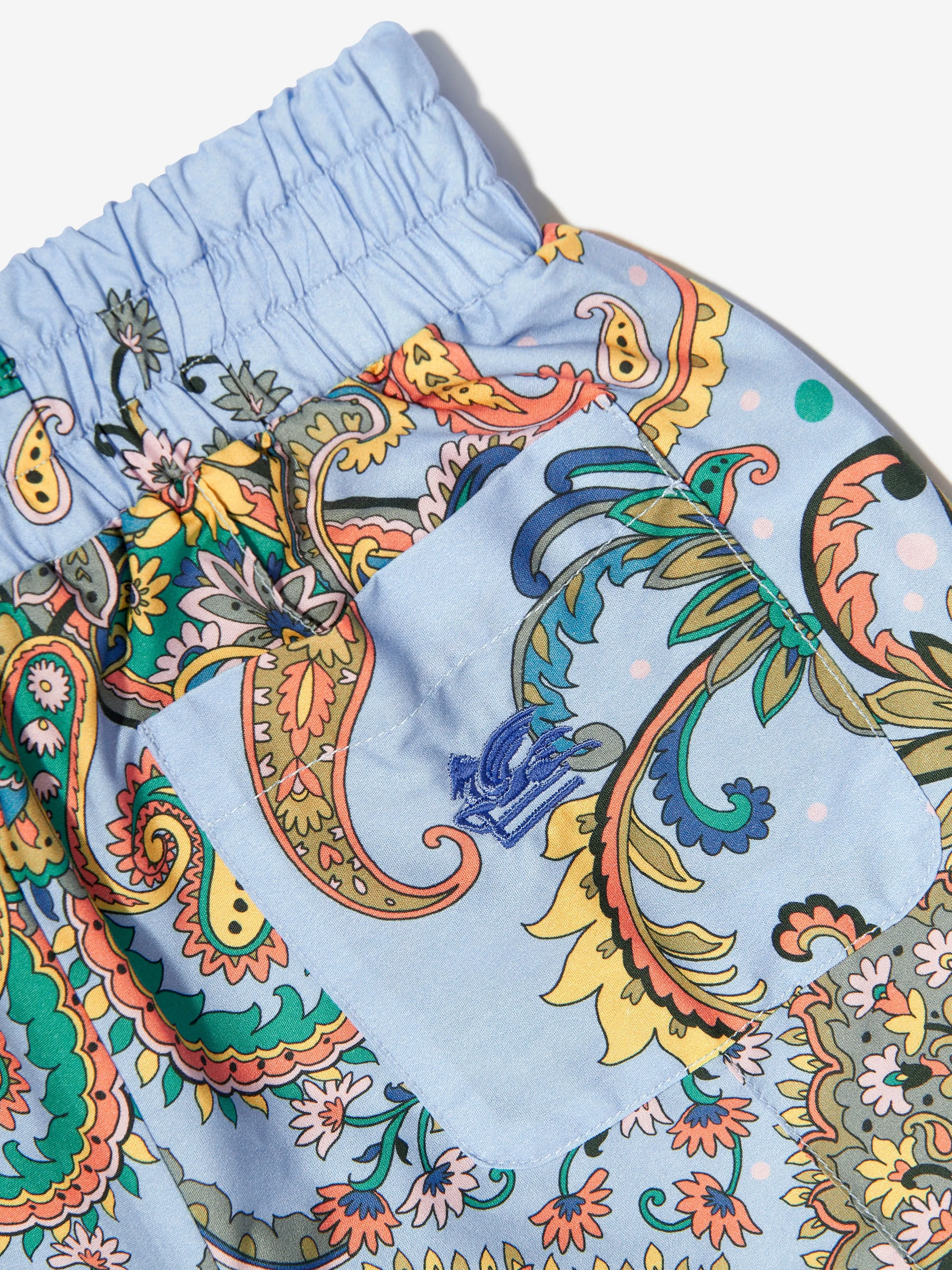 Jungen Paisley Print Shorts in Blau