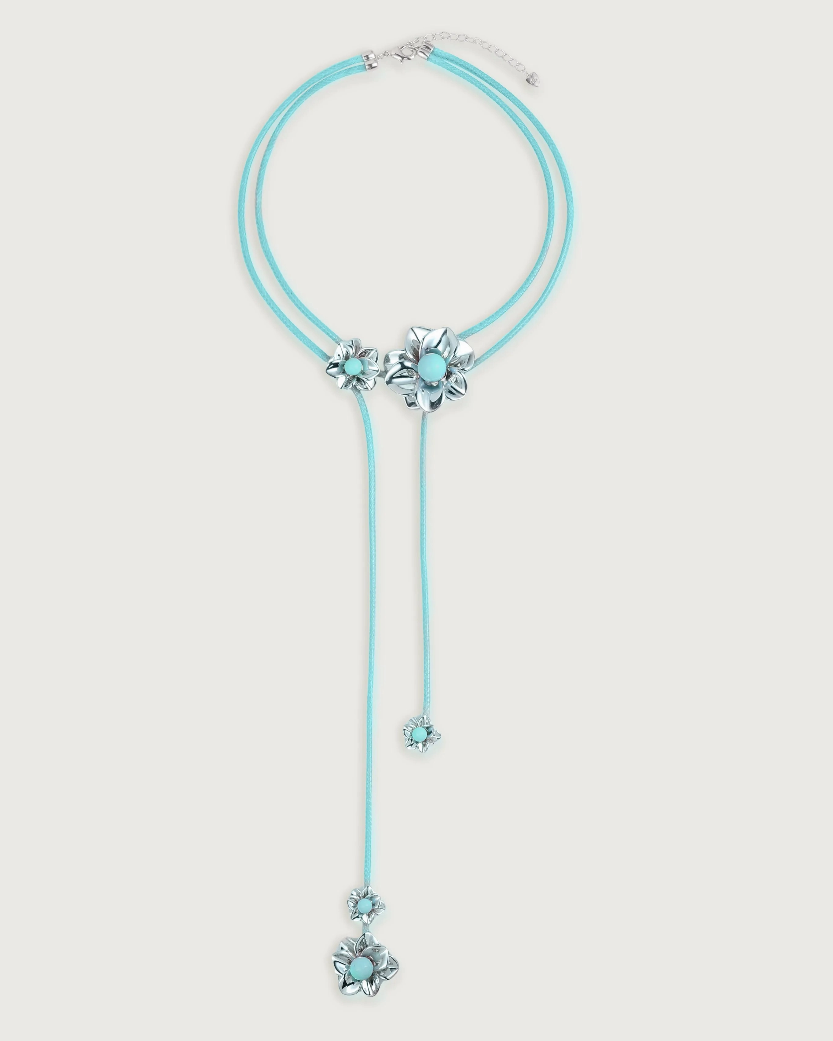 Branchlet Cord Necklace in Metallic Violet