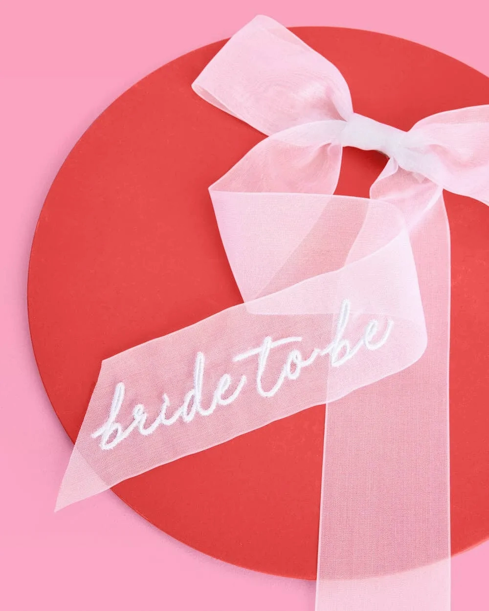 Bride To Be Embroidered Bow
