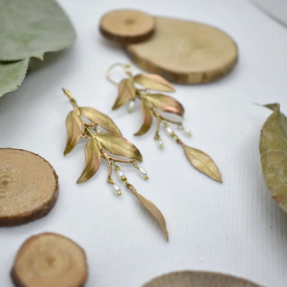 Bronze Tapestry Statement Drop Earrings