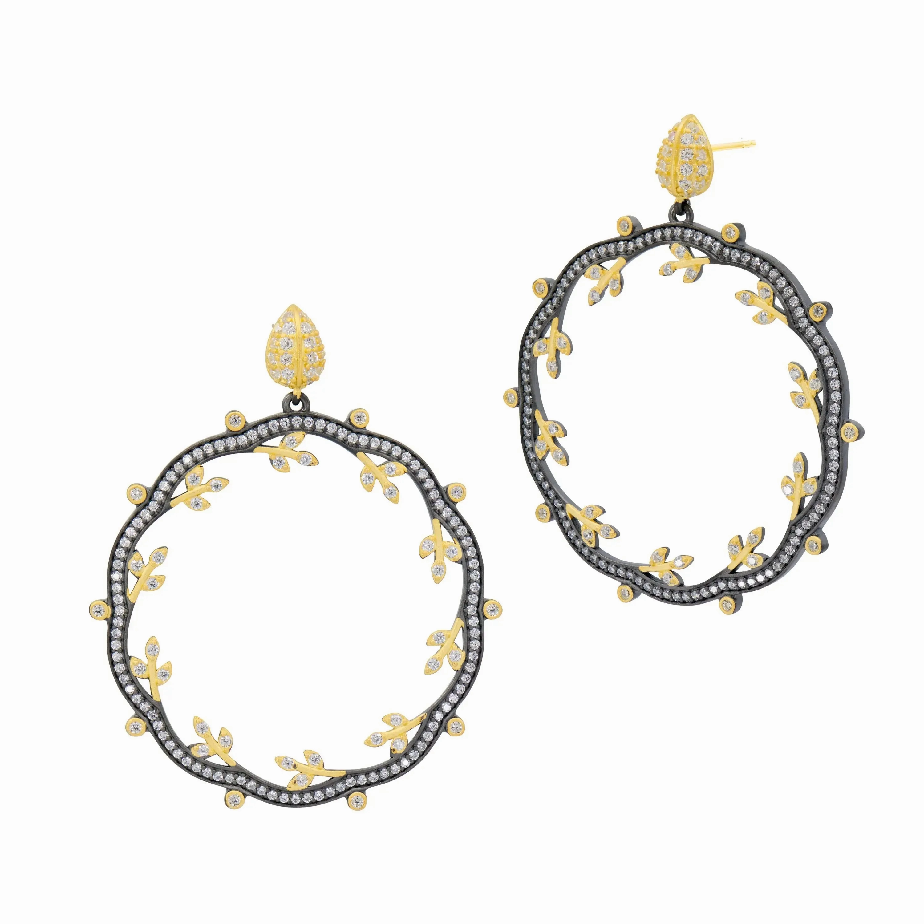 Brooklyn In Bloom Open Hoop Earrings