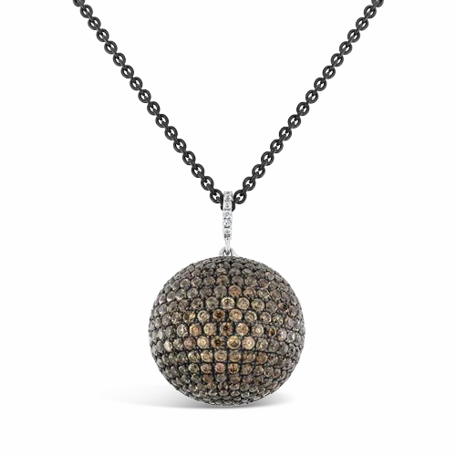 Brown Zircon Sphere Shaped Pendant